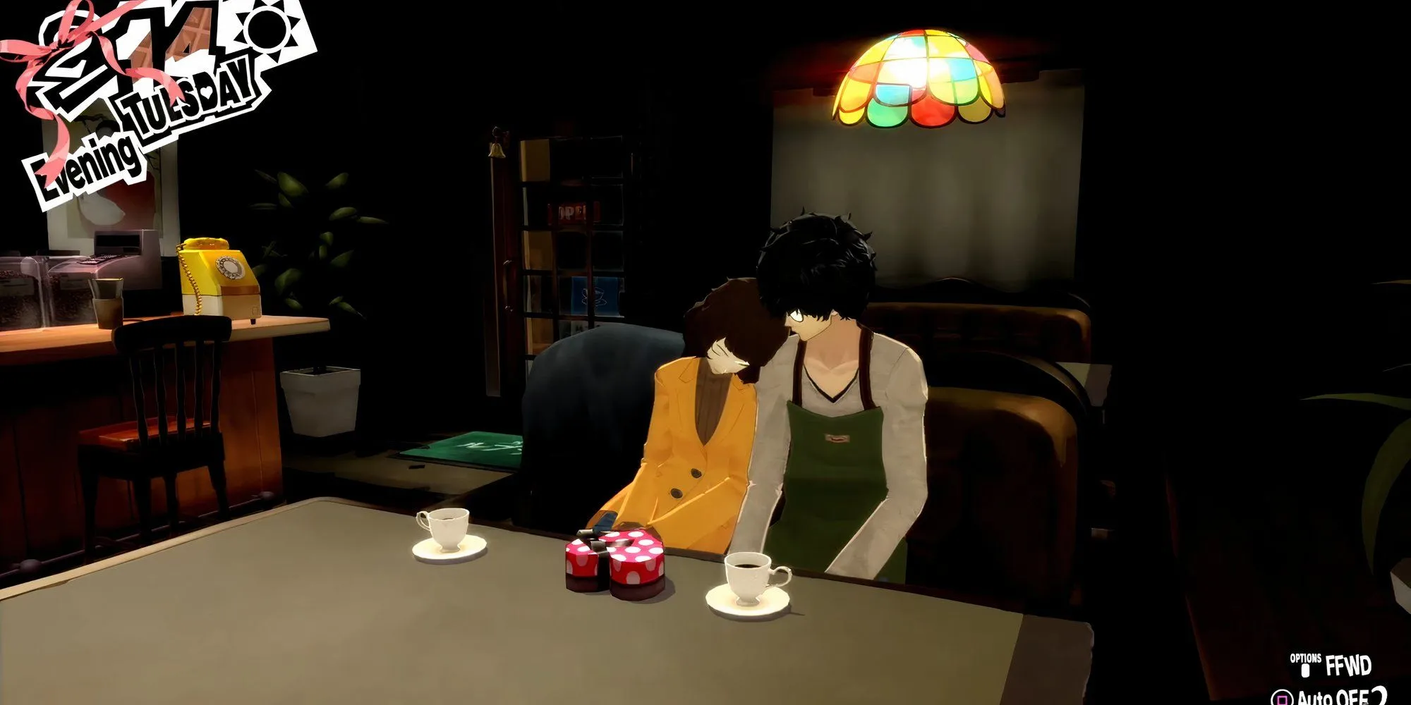Joker và Kawakami cùng nhau trong ngày Valentine ở Persona 5 Royal