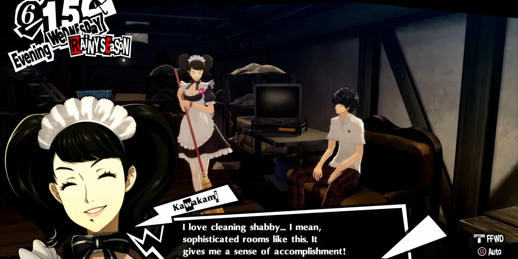 Kawakami đang dọn dẹp cho Joker trong Persona 5 Royal