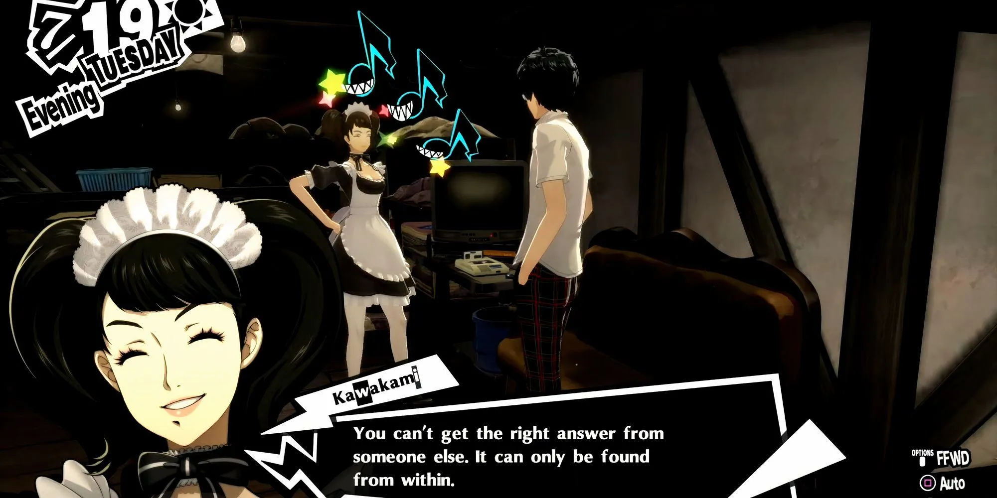 Kawakami từ bỏ công việc hầu gái trong Persona 5 Royal