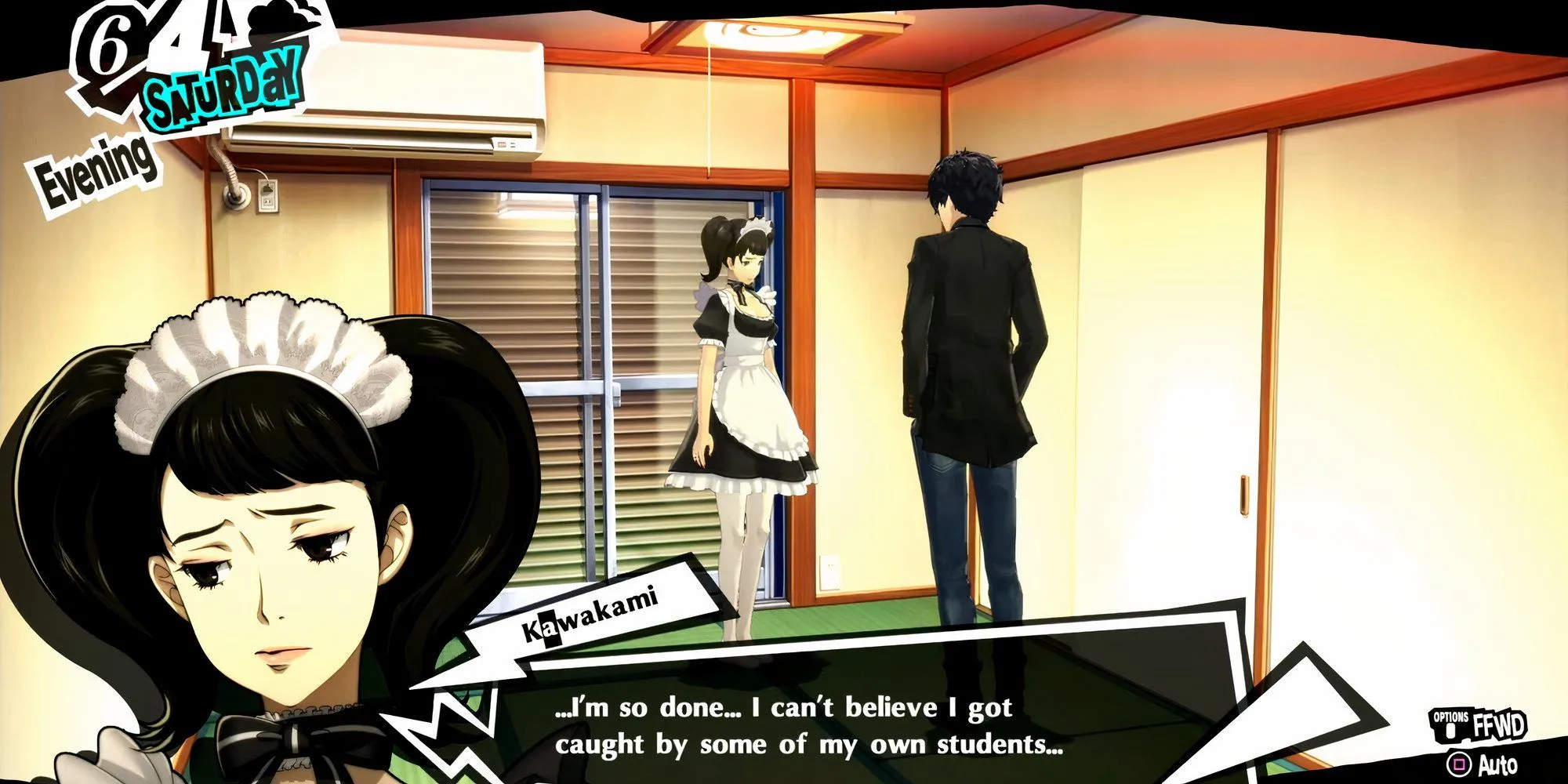 Kawakami và Joker trong Persona 5 Royal nói về công việc làm thêm của cô