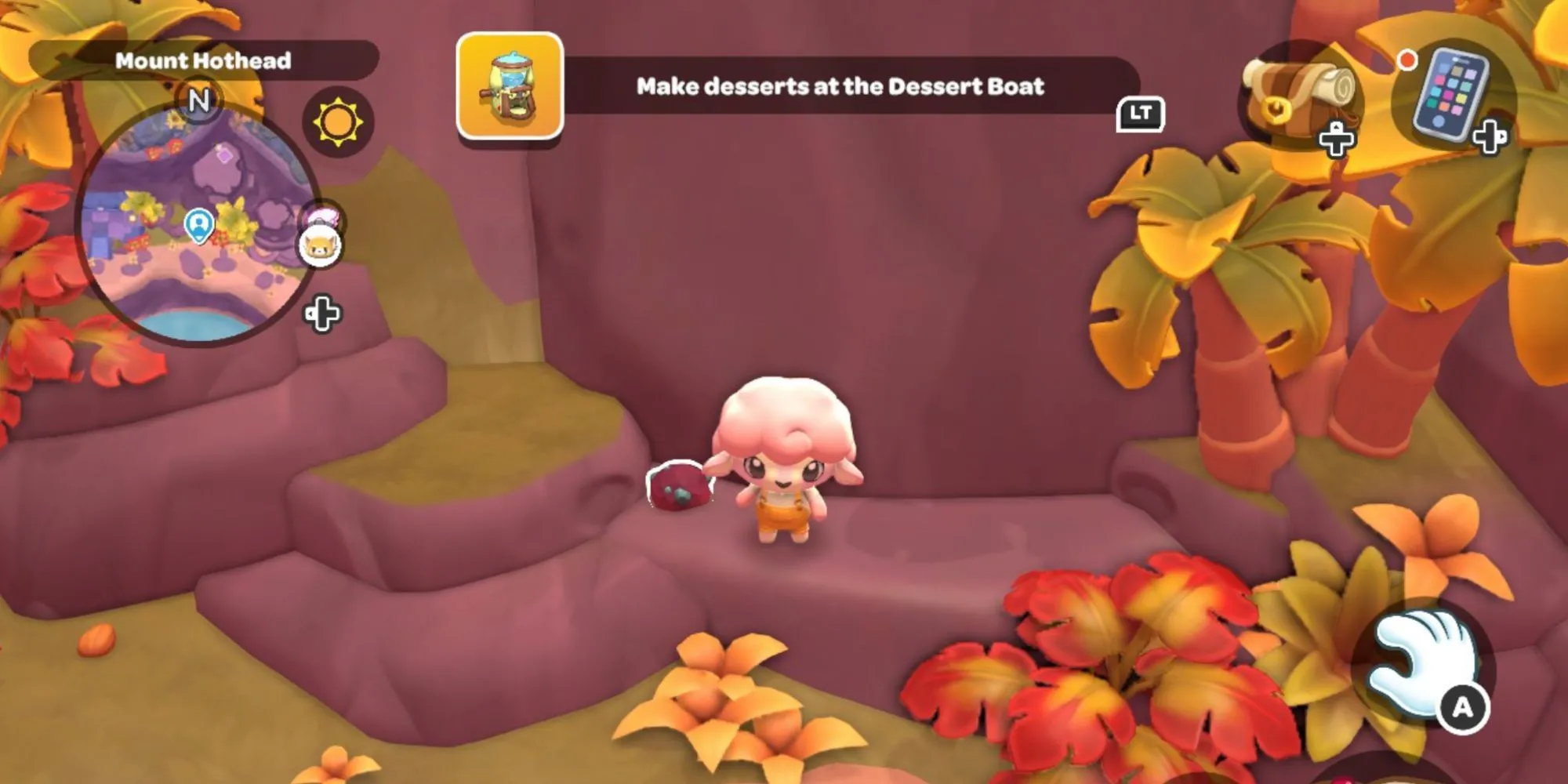 Khai thác Iron Ore tại Mount Hothead trong Hello Kitty Island Adventure
