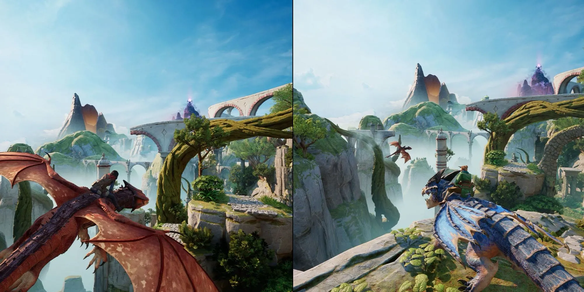Khung cảnh tuyệt đẹp trong thế giới fantasy của Zoe game Split Fiction