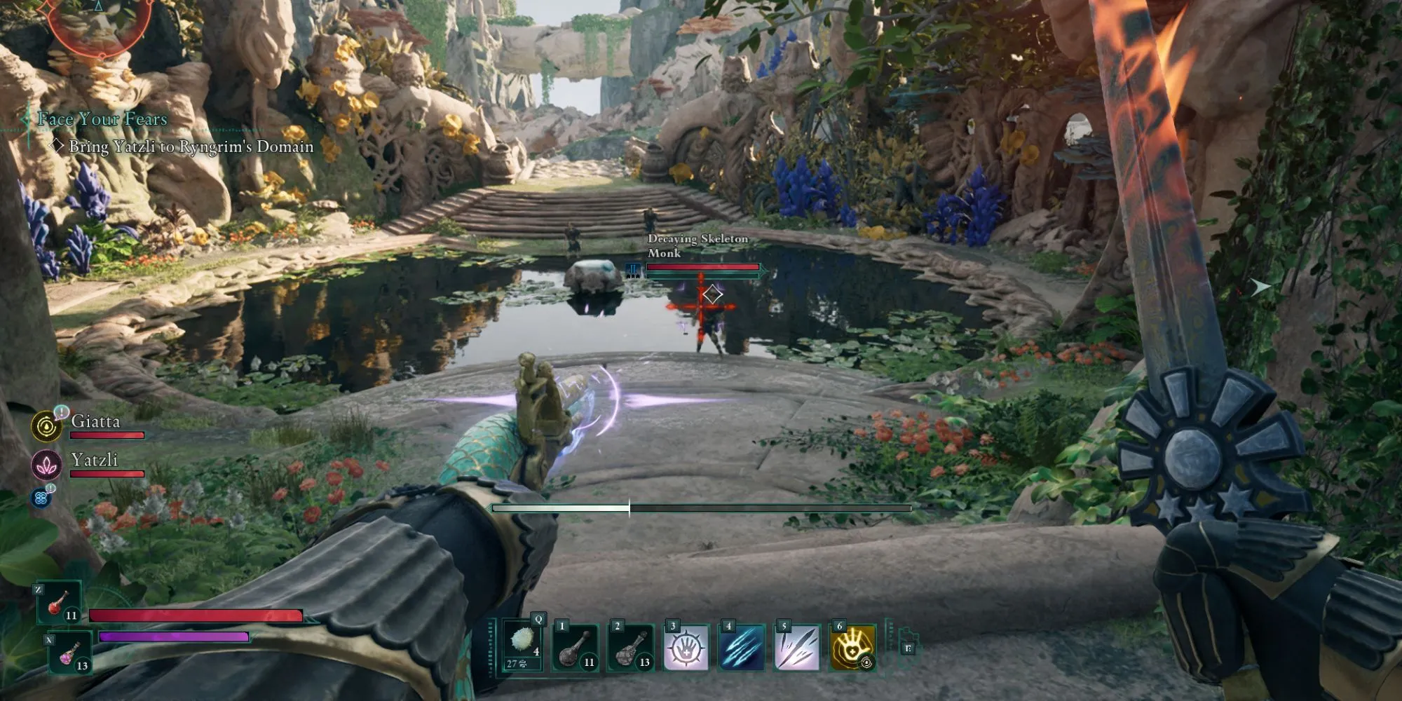 Kích hoạt công tắc mở lối vào kho báu Earthly Aegis trong game Avowed