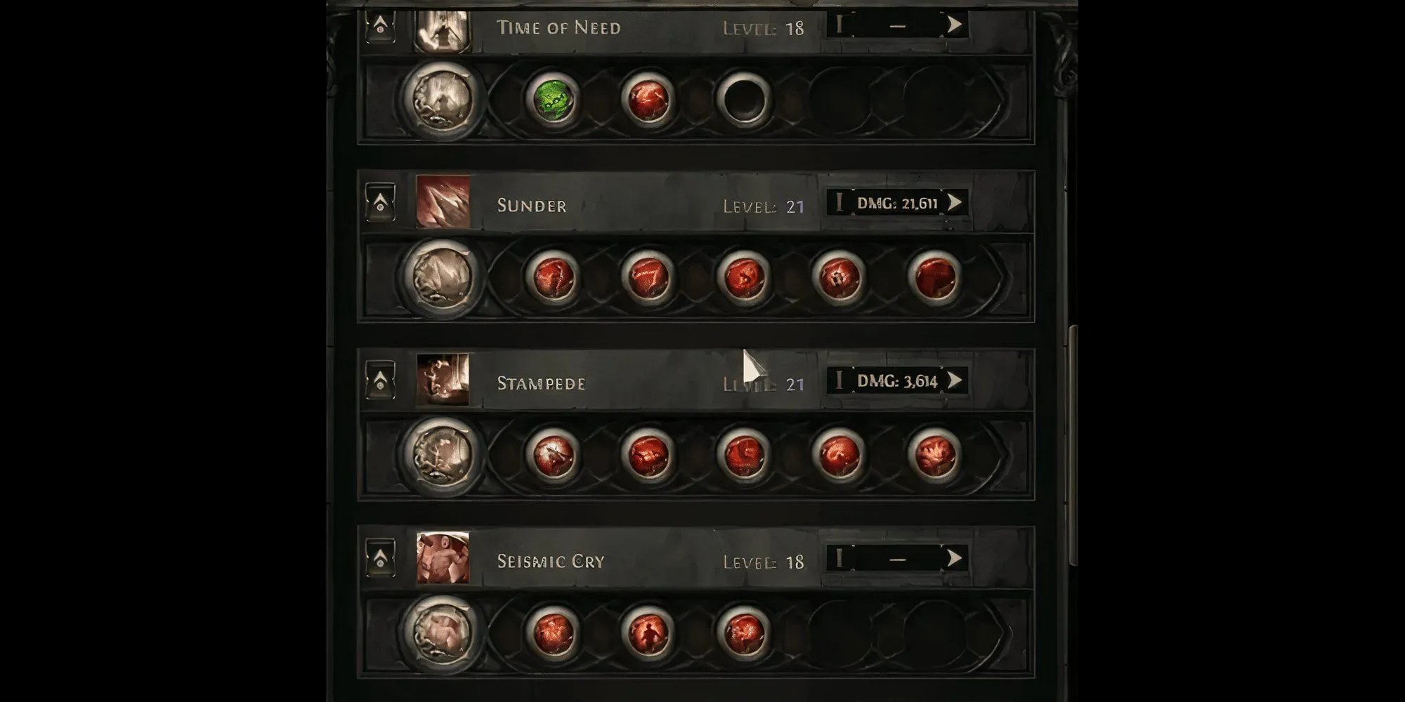 Kỹ năng endgame cho build chiến binh Sunder trong Path of Exile 2 trên menu