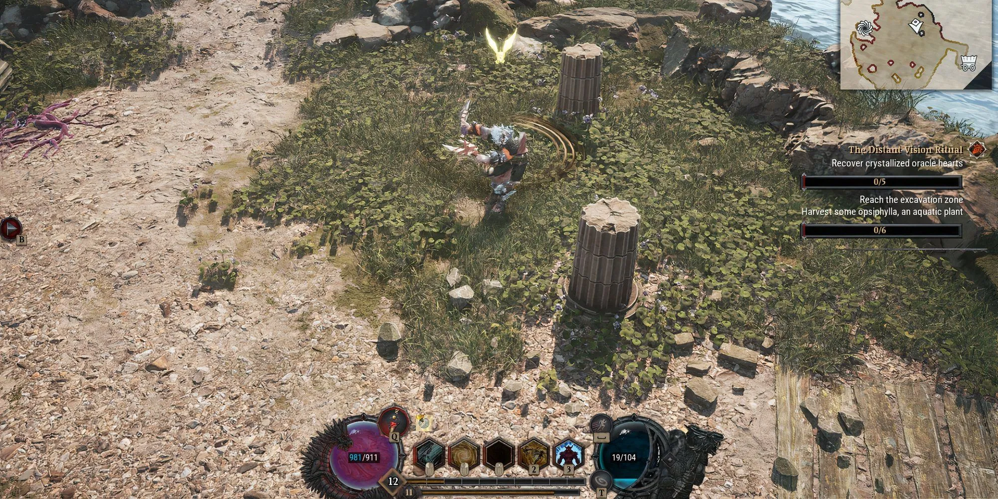 Kỹ năng Savage Whirlwind cơ bản trong Dragonkin: The Banished trước khi kích hoạt Symbiosis