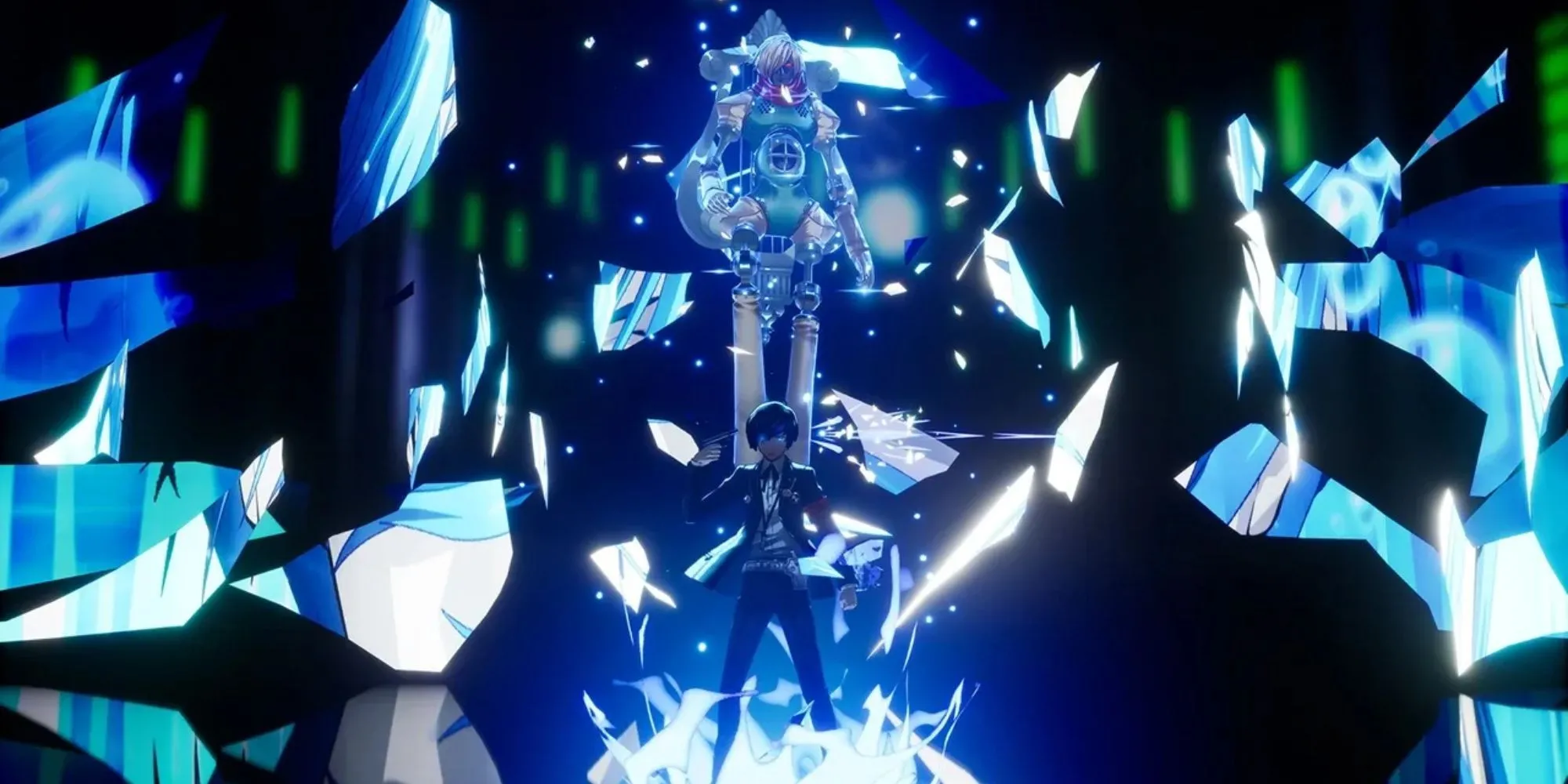 Makoto Yuki từ Persona 3 Reload giải phóng Persona của mình trong trận chiến