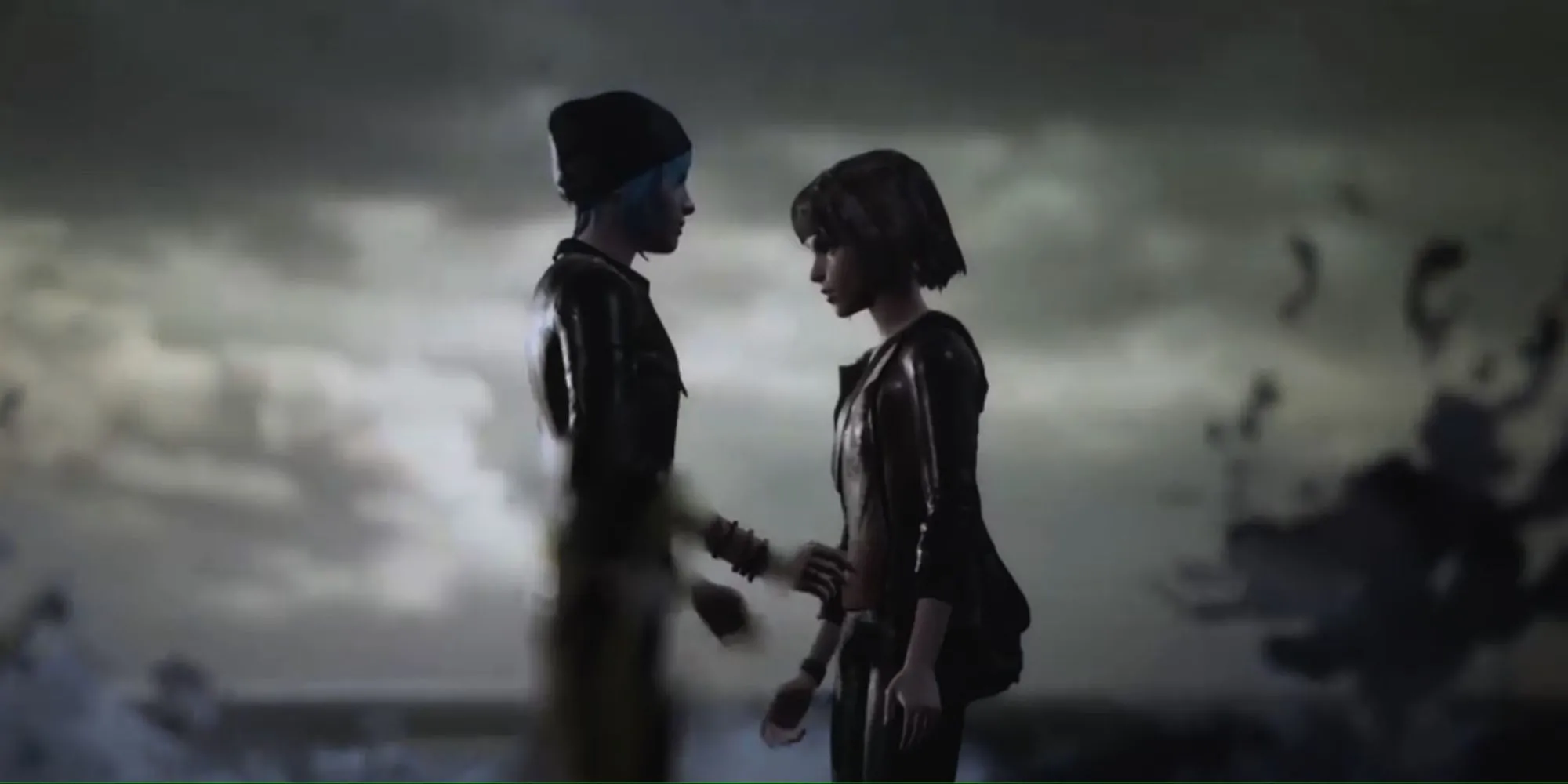Max và Chloe nhìn cơn bão ở Arcadia Bay trong Life is Strange