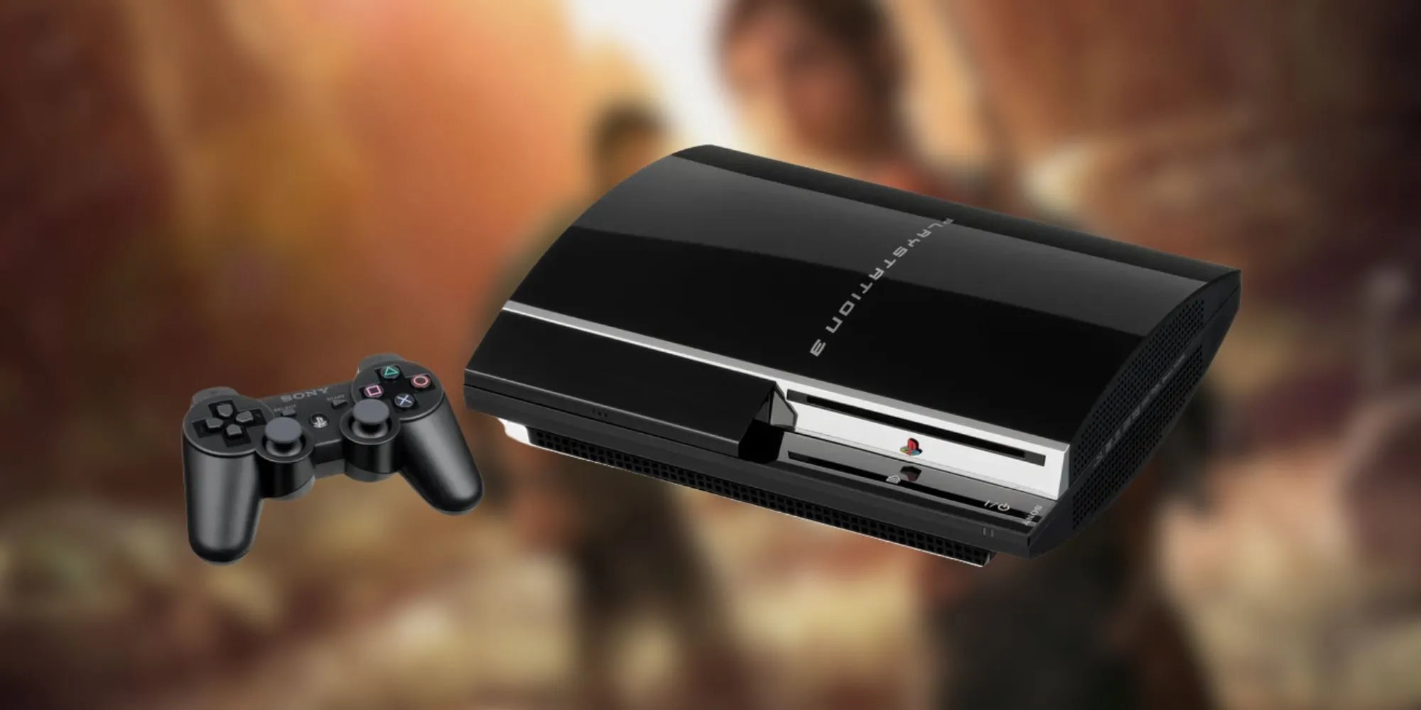 Máy chơi game PlayStation 3 phiên bản &quot;fat&quot; đời đầu màu đen bóng bẩy