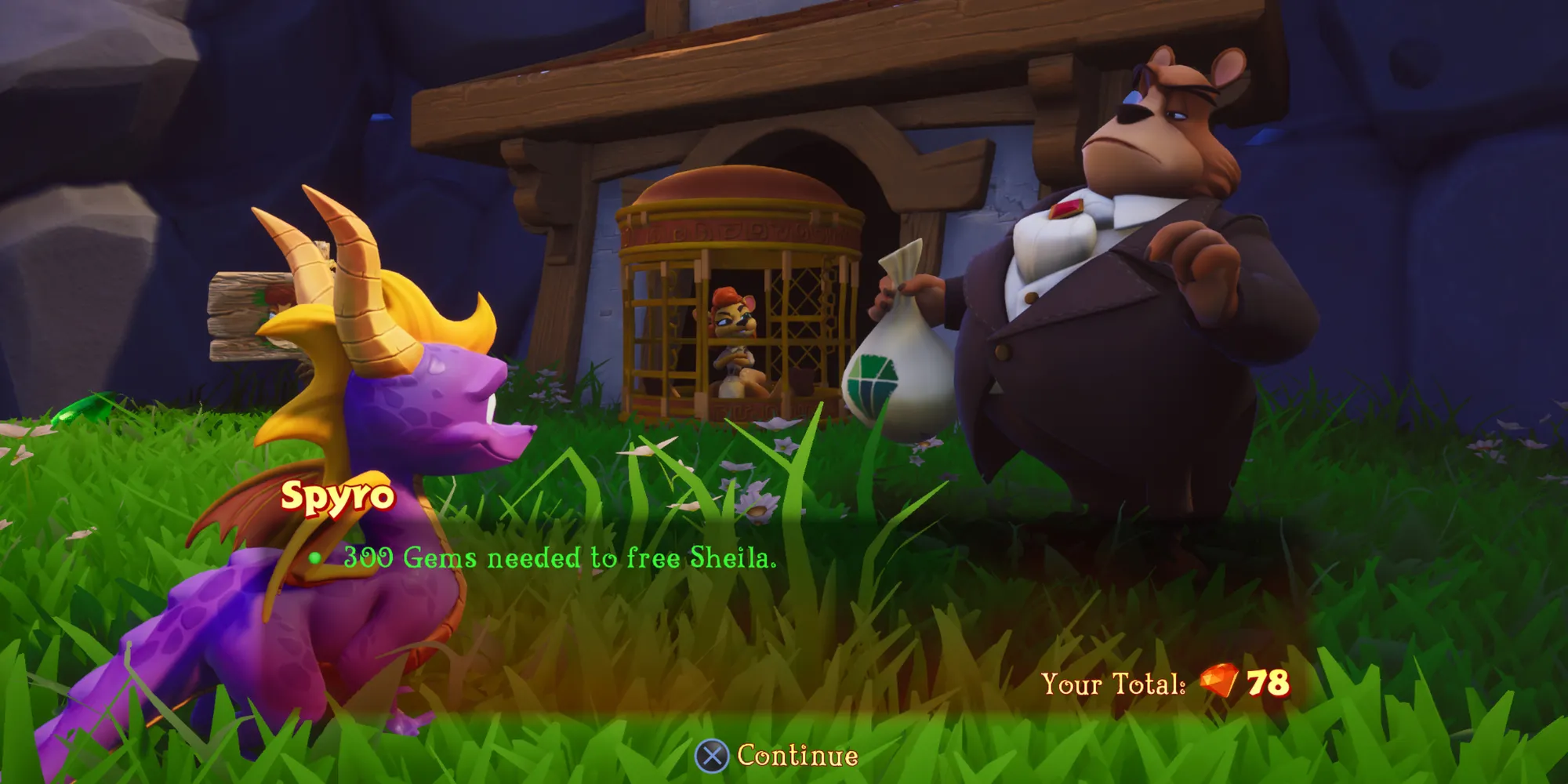 Moneybags, gã gấu tham lam chuyên chặn đường trong Spyro Reignited Trilogy
