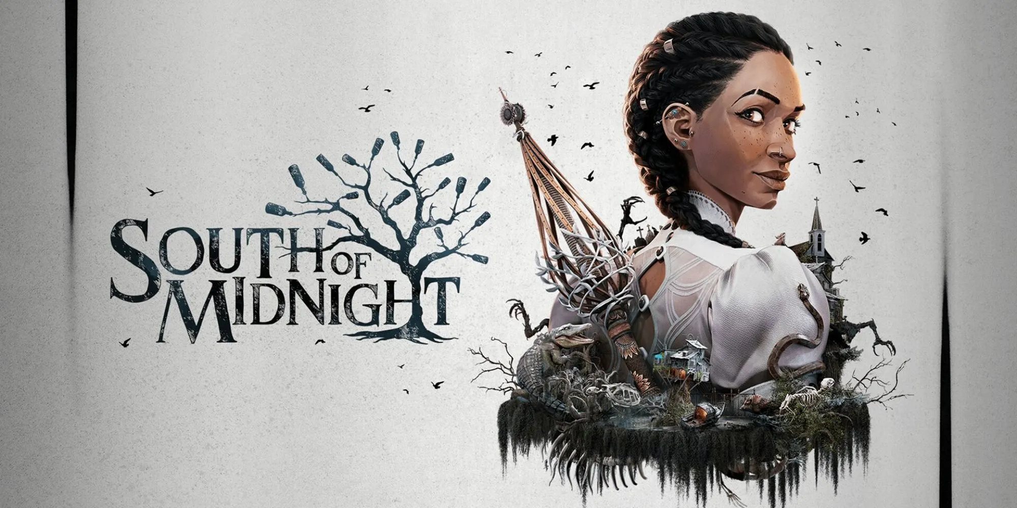 Một cảnh trong game South of Midnight với phong cách đồ họa độc đáo