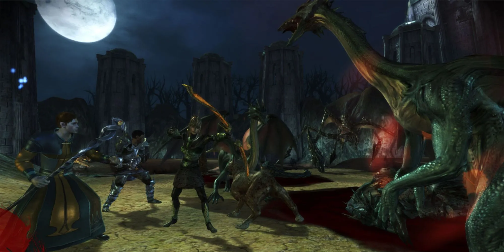 Một phân cảnh trong Dragon Age Origins thể hiện phong cách RPG cổ điển và các lựa chọn đối thoại quan trọng