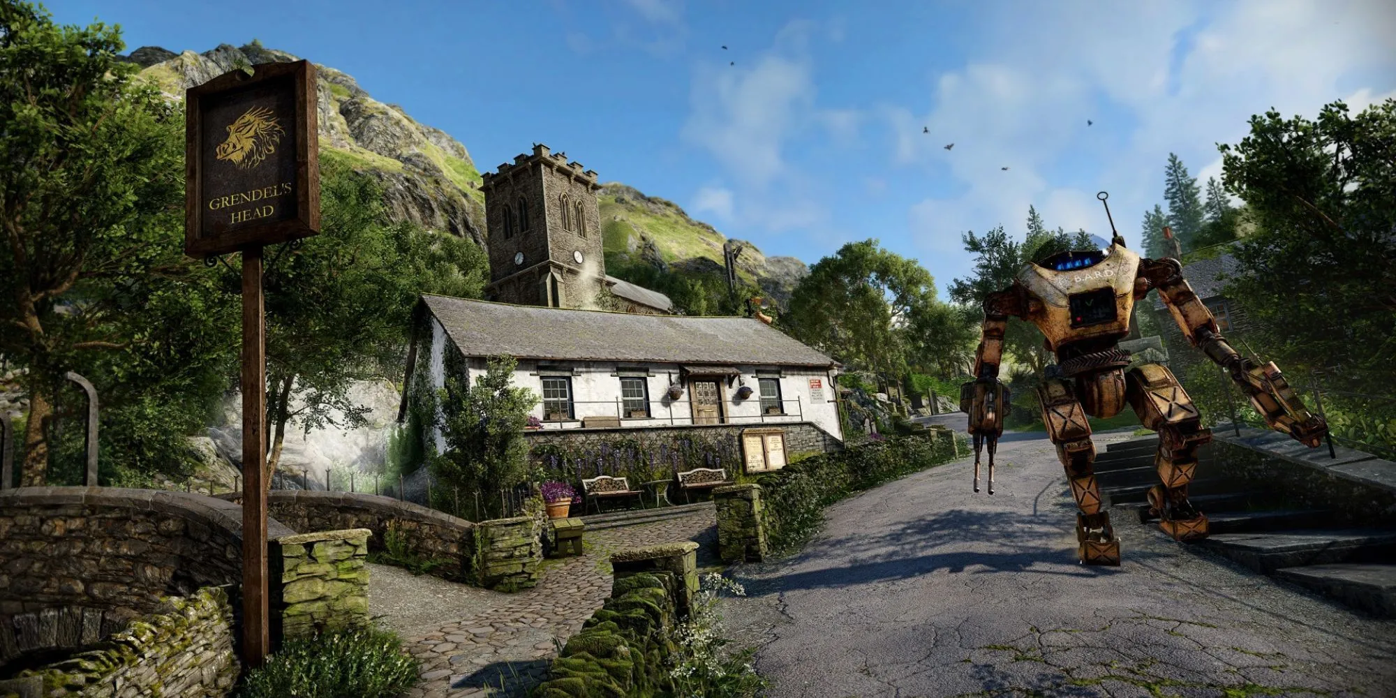 Một sinh vật kỳ dị Grendel trong thế giới game Atomfall tại Lake District