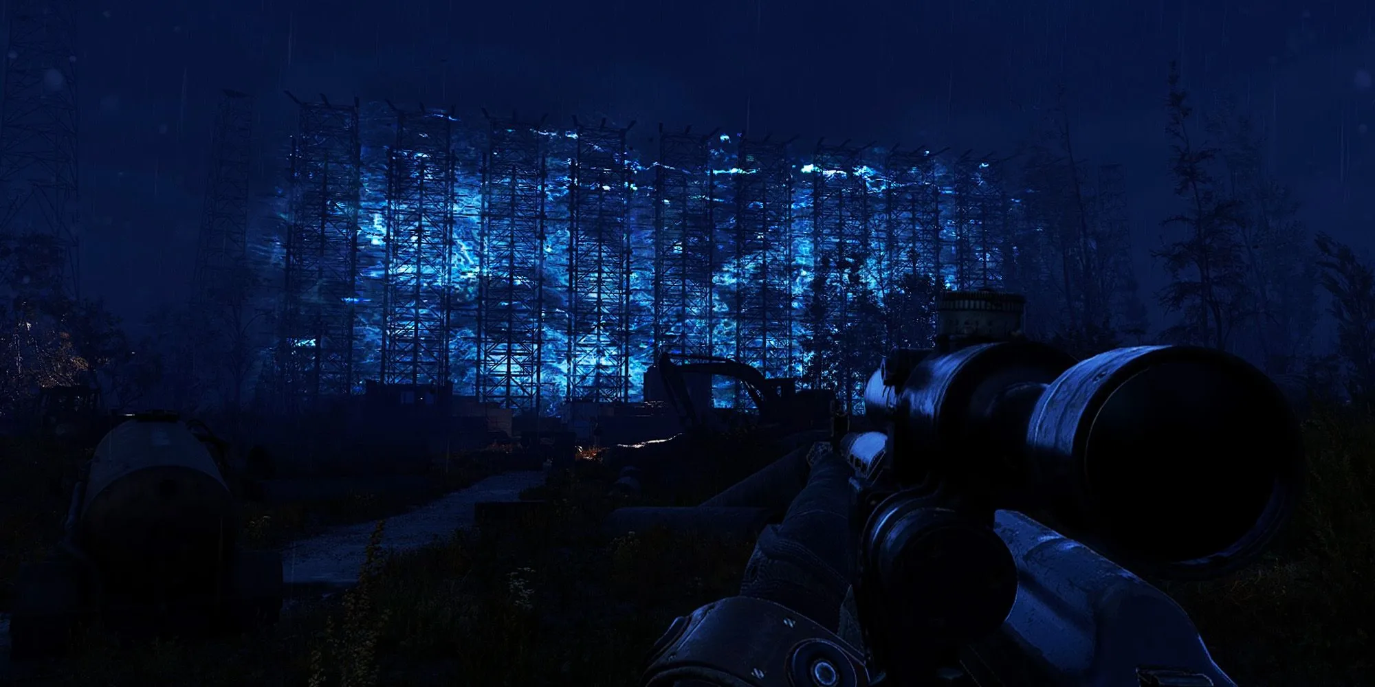 Một stalker trong S.T.A.L.K.E.R. 2 đối mặt với hiểm nguy tại Duga trong nhiệm vụ Assault on the Duga