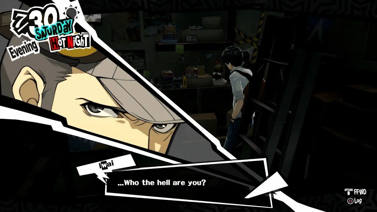 Munehisa Iwai tại cửa hàng Untouchable trong Persona 5 Royal