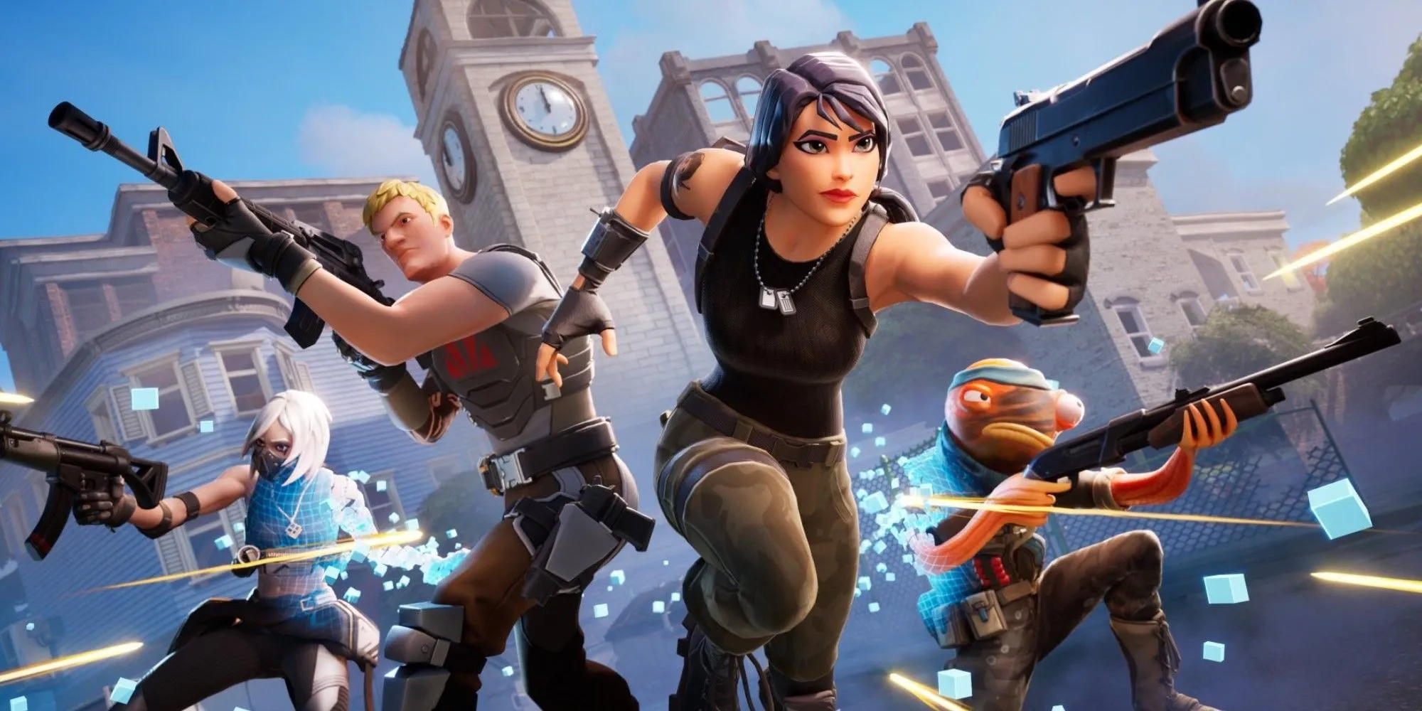 Người chơi Fortnite chiến đấu trong chế độ Reload, minh họa gameplay đặc trưng của game.