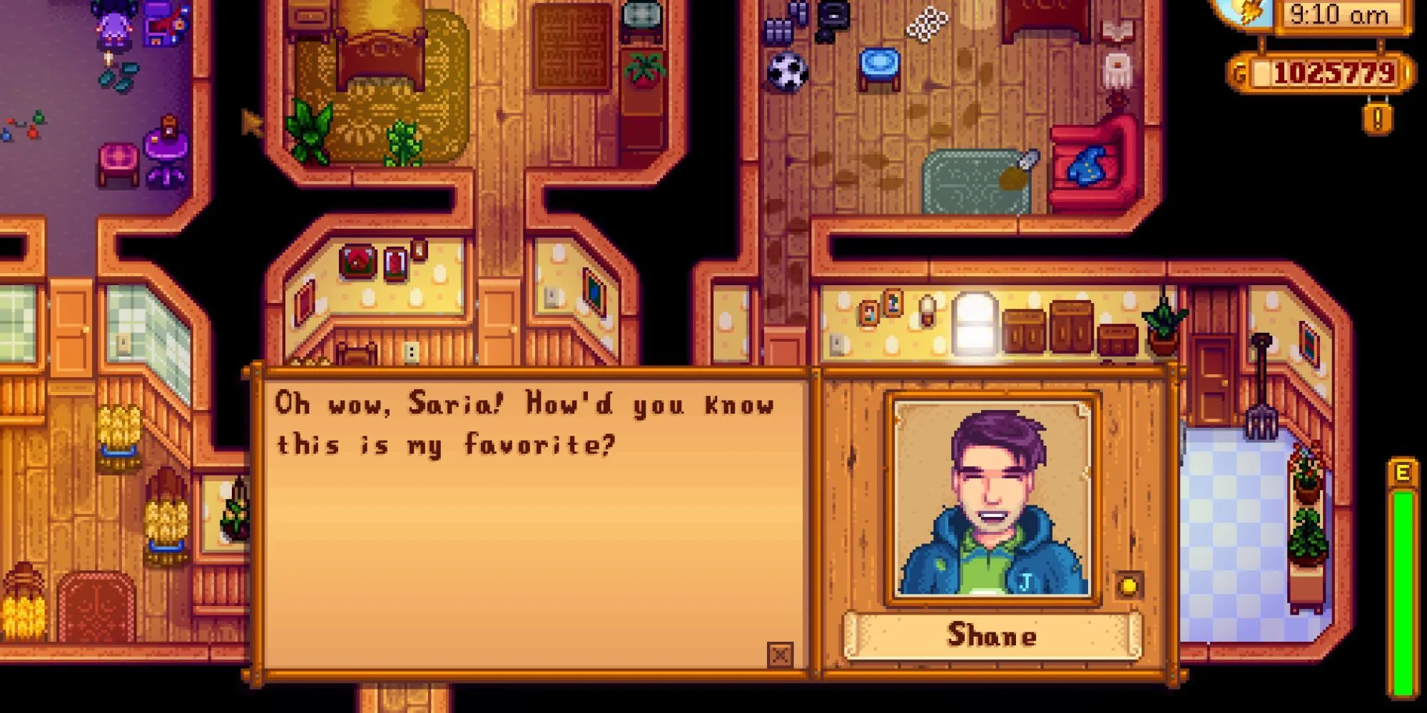 Người chơi tặng quà cho Shane trong Stardew Valley