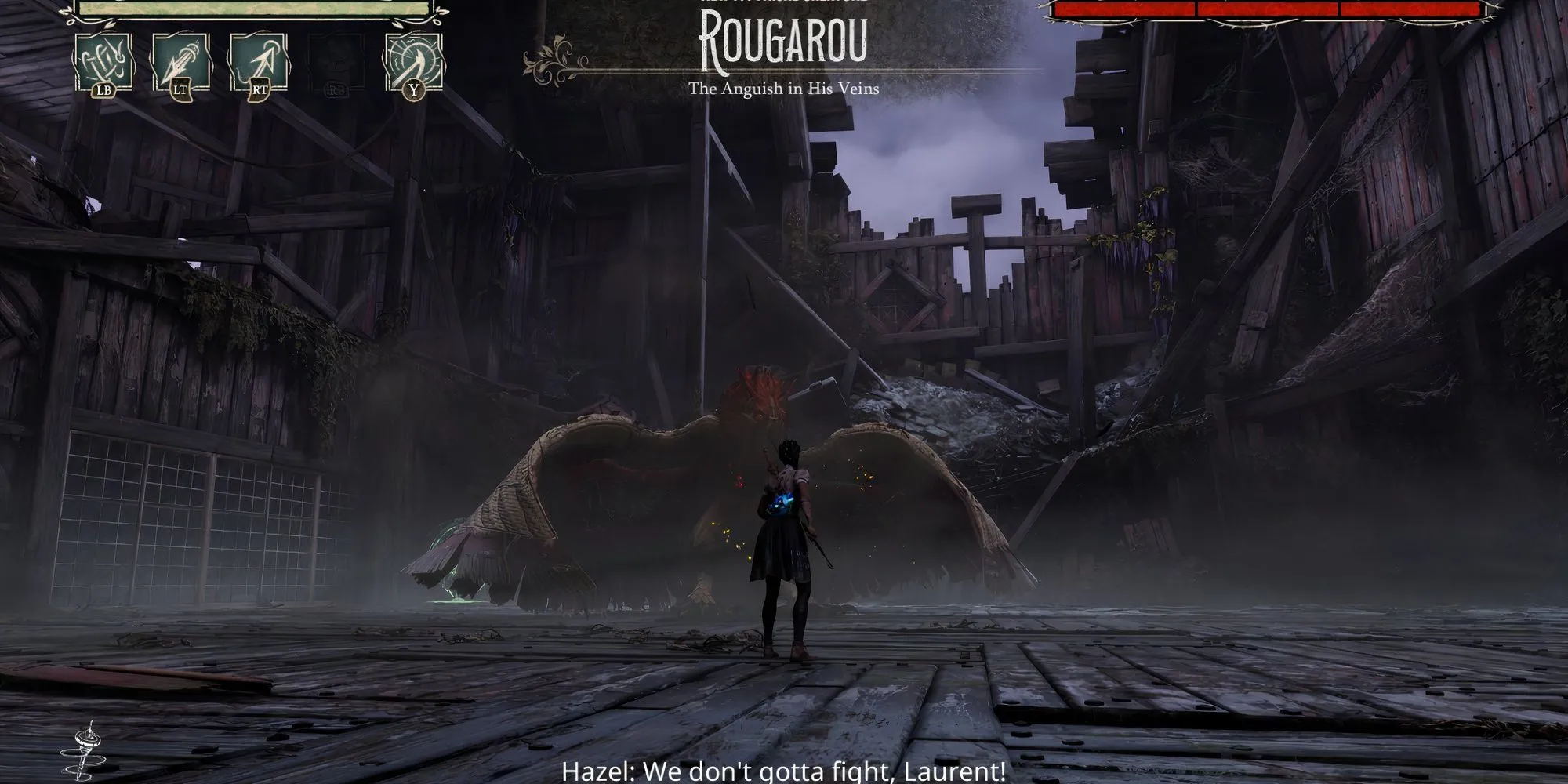 Nhân vật chính chiến đấu với quái vật Rougarou trong South of Midnight