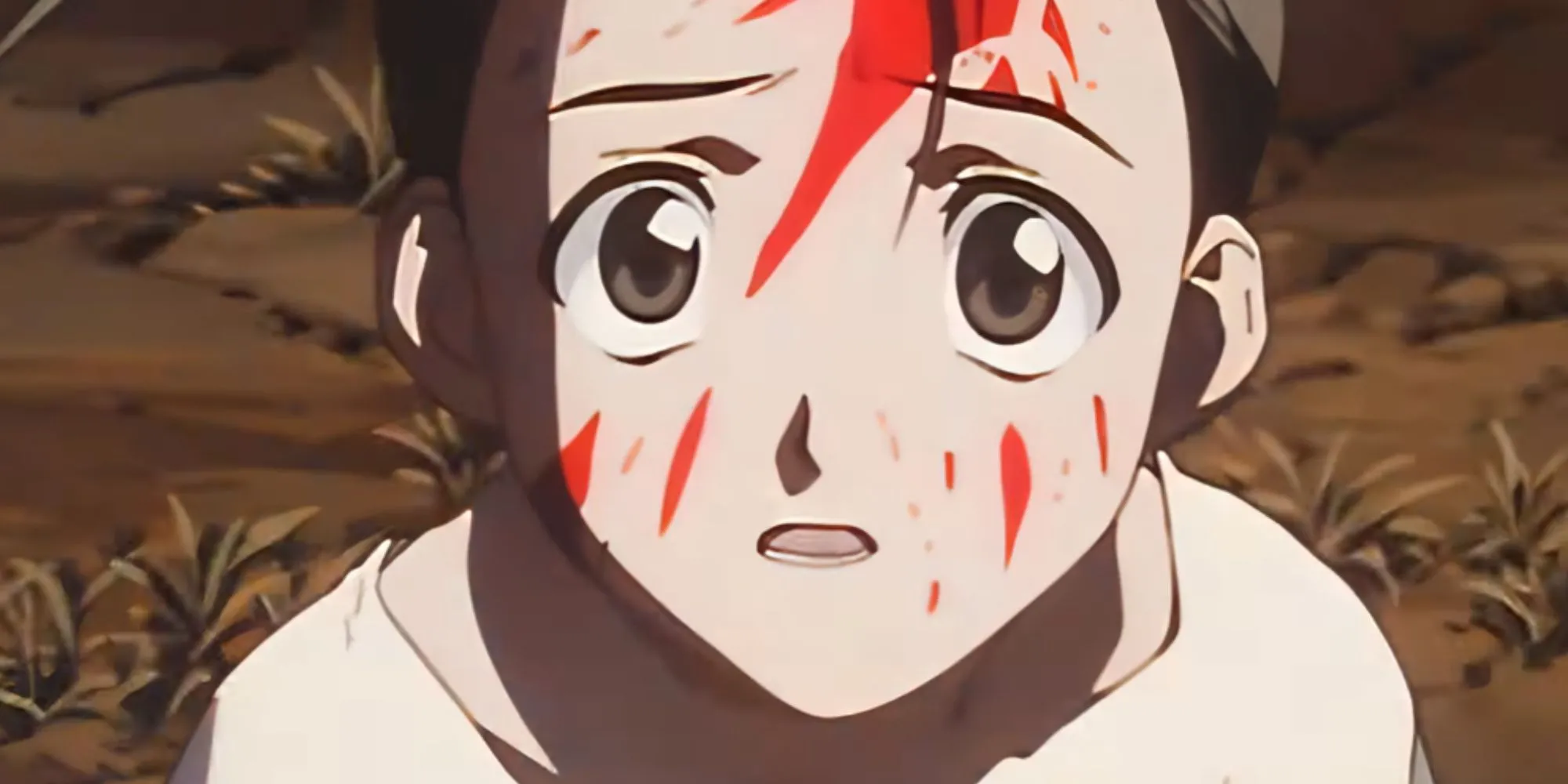 Nhân vật Fei Fong Wong trong một phân cảnh anime đầy cảm xúc của Xenogears, thể hiện sự đau khổ và xung đột nội tâm