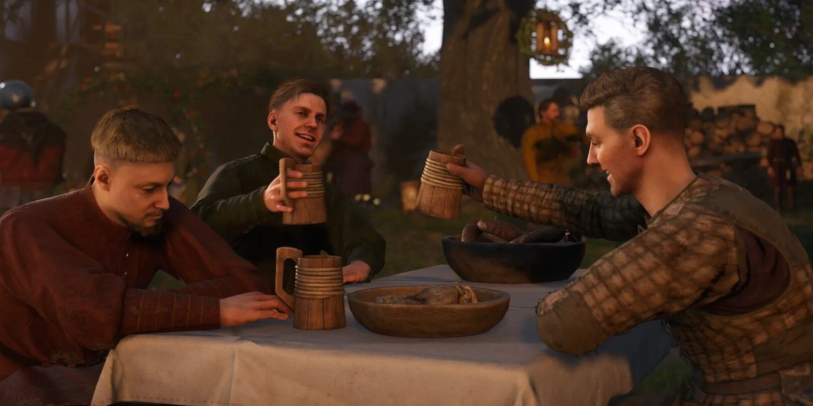 Nhân vật Henry đang cụng ly trong một quán rượu ở Kingdom Come Deliverance 2