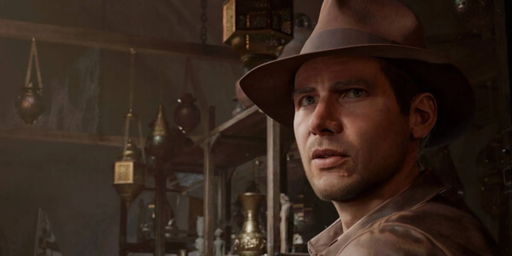 Nhân vật Indiana Jones trong một cảnh hành động nghẹt thở của game The Great Circle