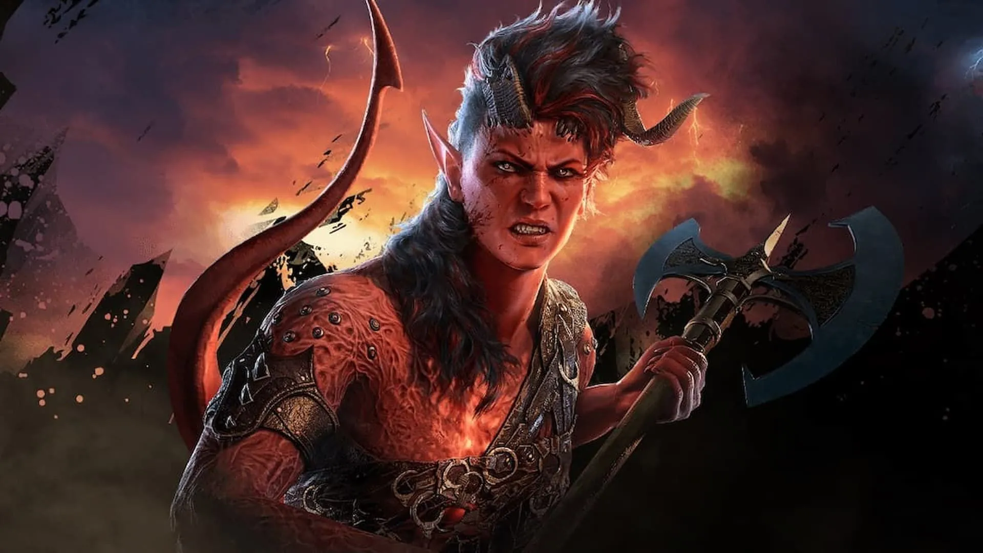 Nhân vật Karlach trong Baldur's Gate 3 với vẻ ngoài mạnh mẽ