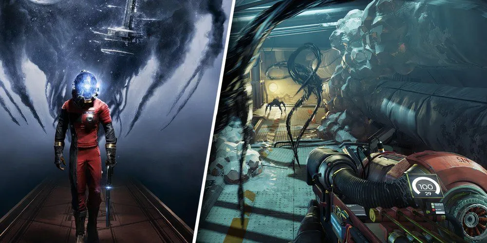 Nhân vật Morgan Yu khám phá trạm không gian Talos I trong game Prey đầy rẫy hiểm họa từ Typhon