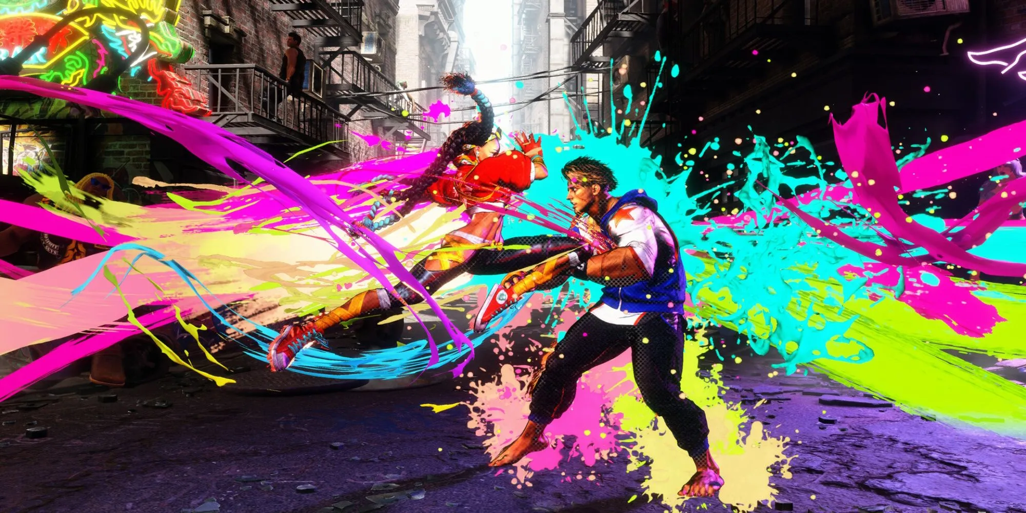 Nhân vật Ryu và Luke đối đầu trong Street Fighter 6
