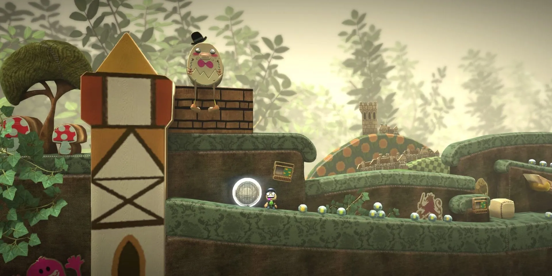 Nhân vật Sackboy đáng yêu trong LittleBigPlanet đang tạo dáng ngộ nghĩnh