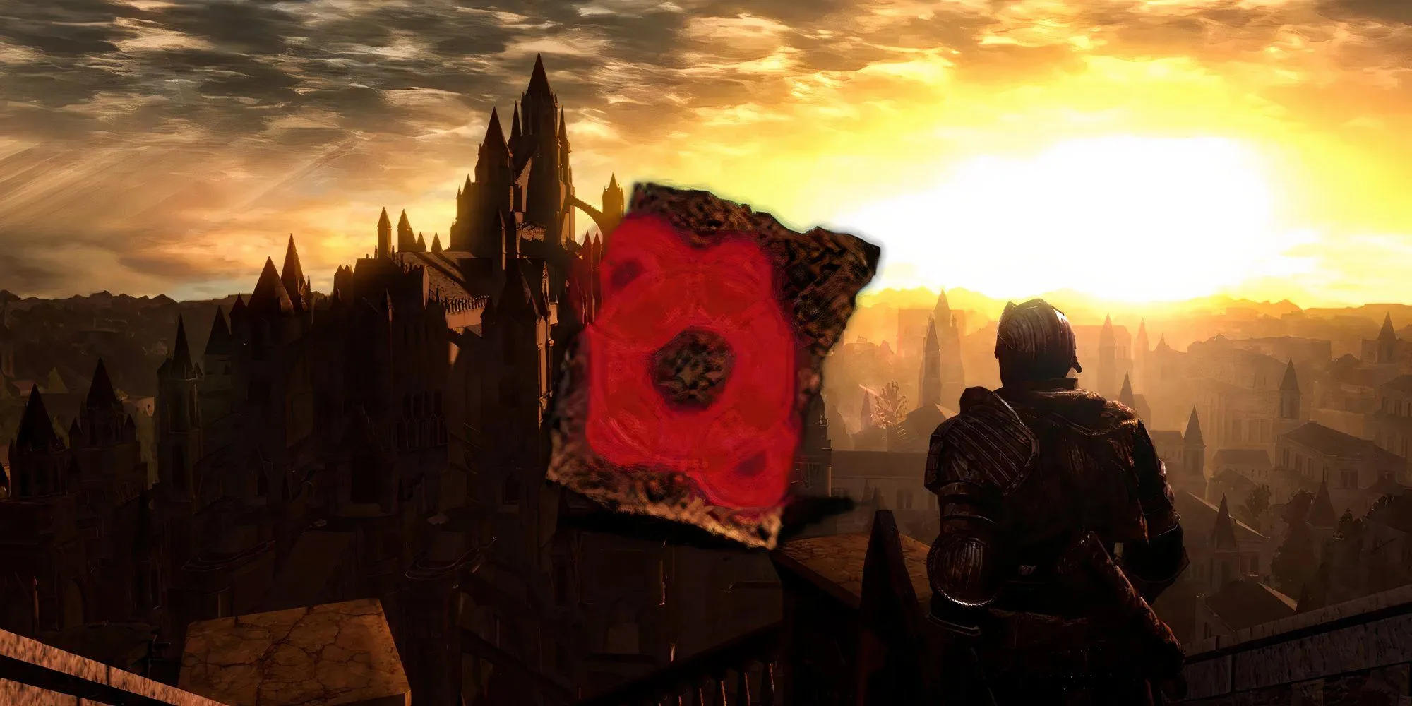 Nhân vật trong Dark Souls sử dụng Sức Mạnh Nội Tại với hào quang đỏ rực