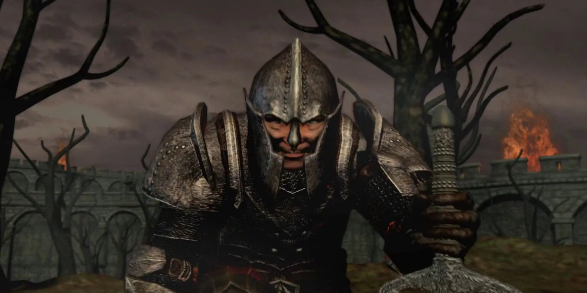 Nhân vật trong The Elder Scrolls 4: Oblivion với biểu cảm bất ngờ