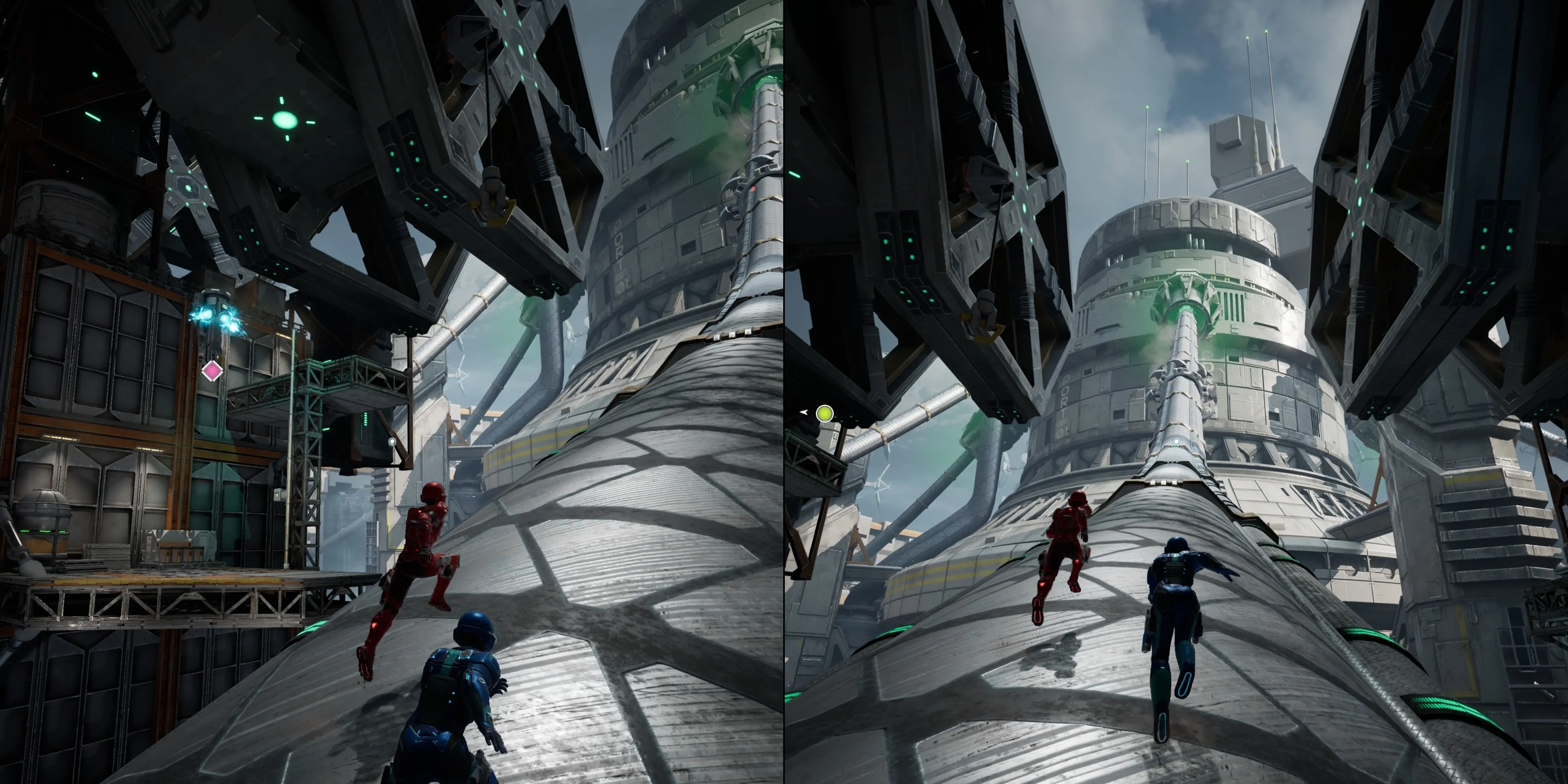 Pha hành động twin-stick shooter kịch tính trong màn chơi Final Dawn của Split Fiction