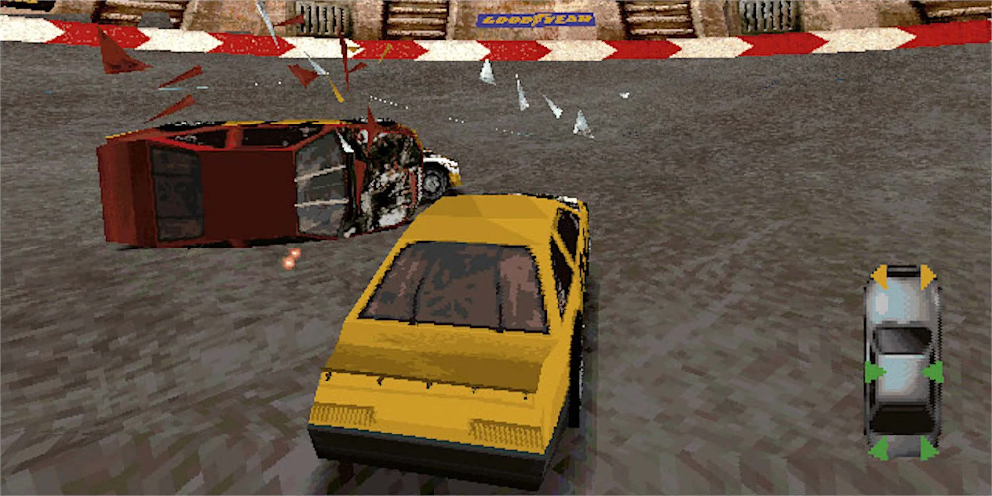 Pha va chạm nảy lửa trong game Destruction Derby 2
