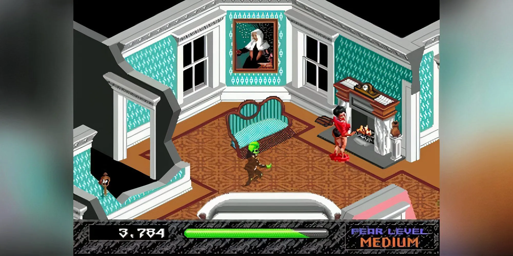 Polterguy đang hù dọa gia đình trong game Haunting Starring Polterguy