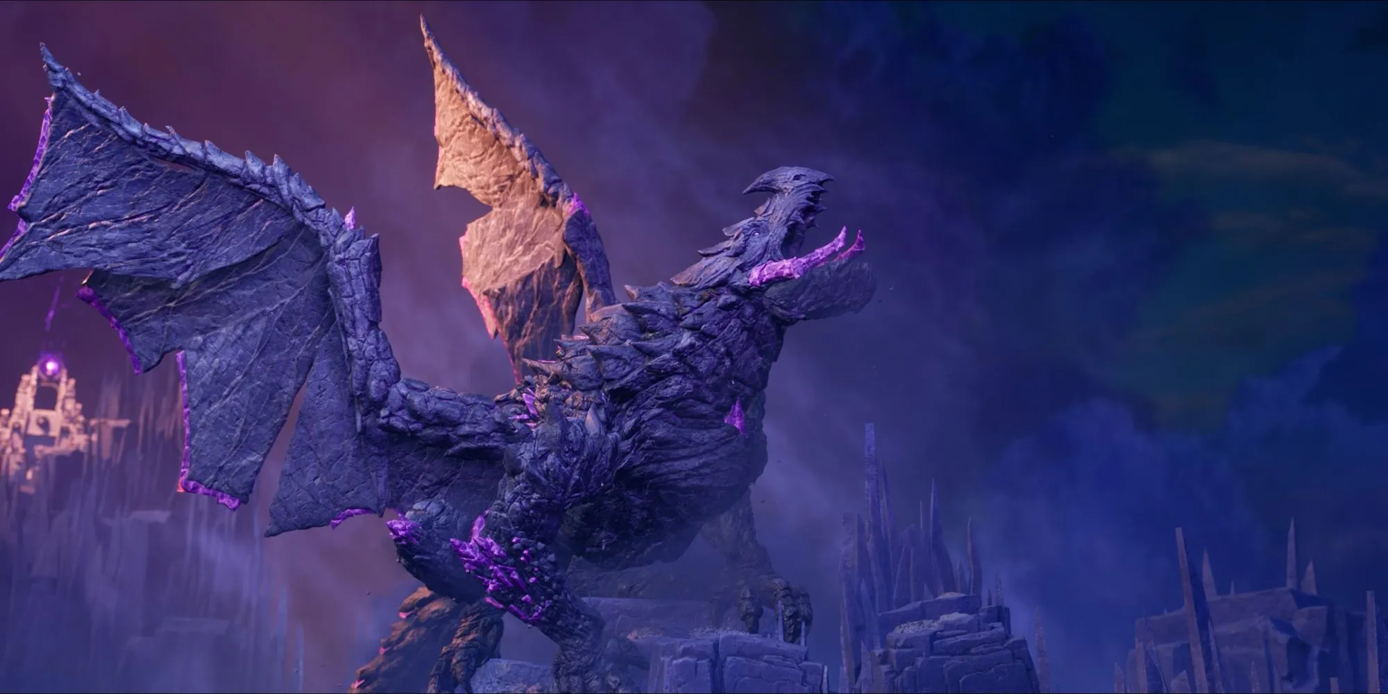 Quái vật đá khổng lồ Megalith trong Split Fiction sừng sững giữa khung cảnh hùng vĩ