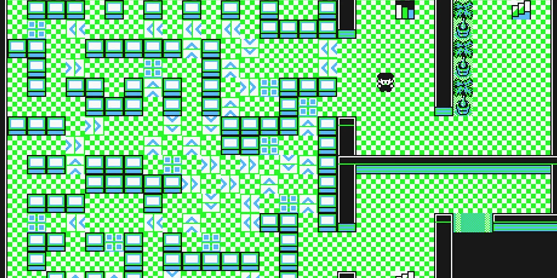 Sào huyệt của Đội Hỏa Tiễn với các ô xoay trong Pokemon Red and Blue