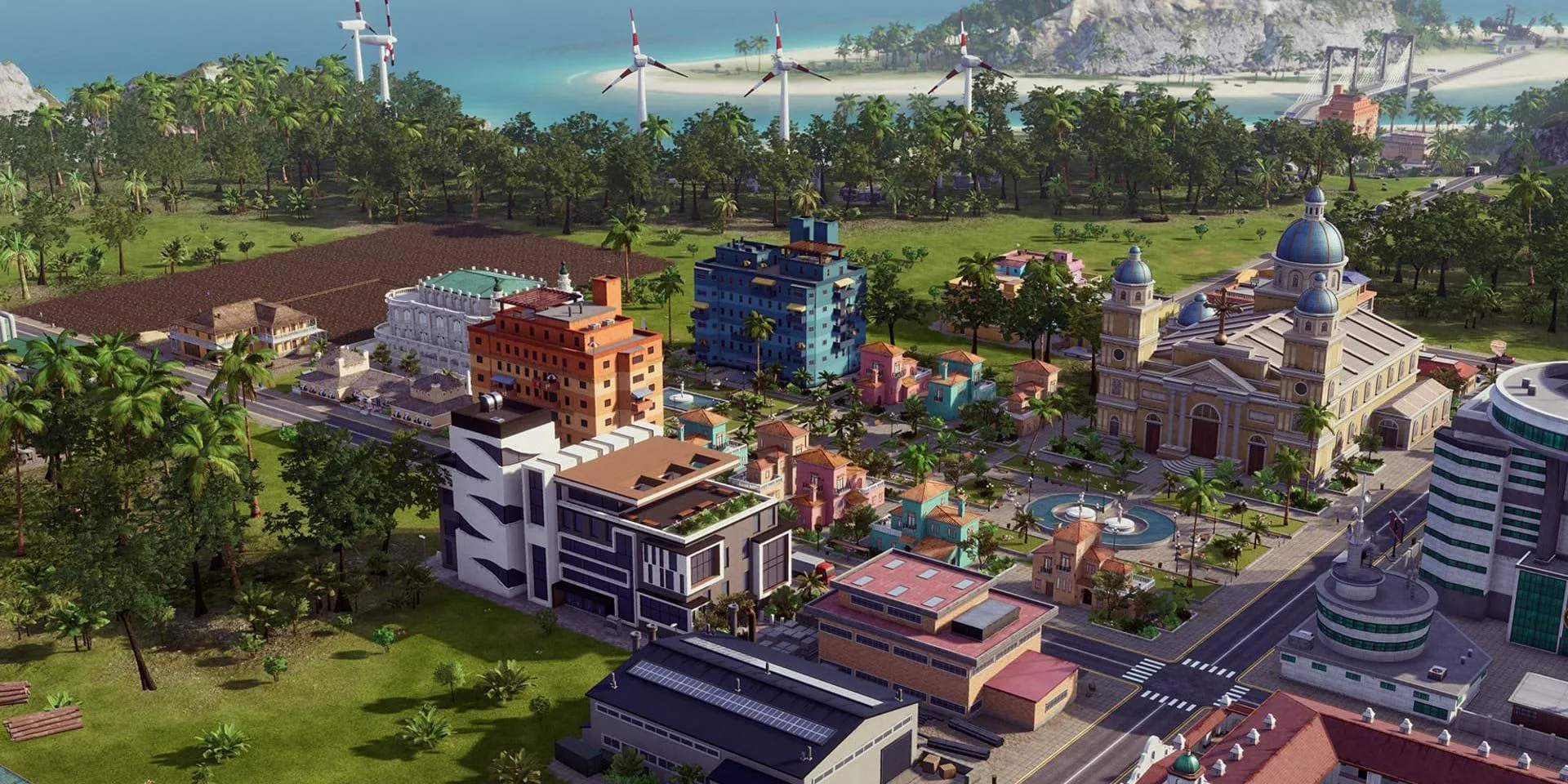 Thị trấn đảo quốc nhiệt đới đầy màu sắc trong Tropico 6 dưới sự cai quản của El Presidente