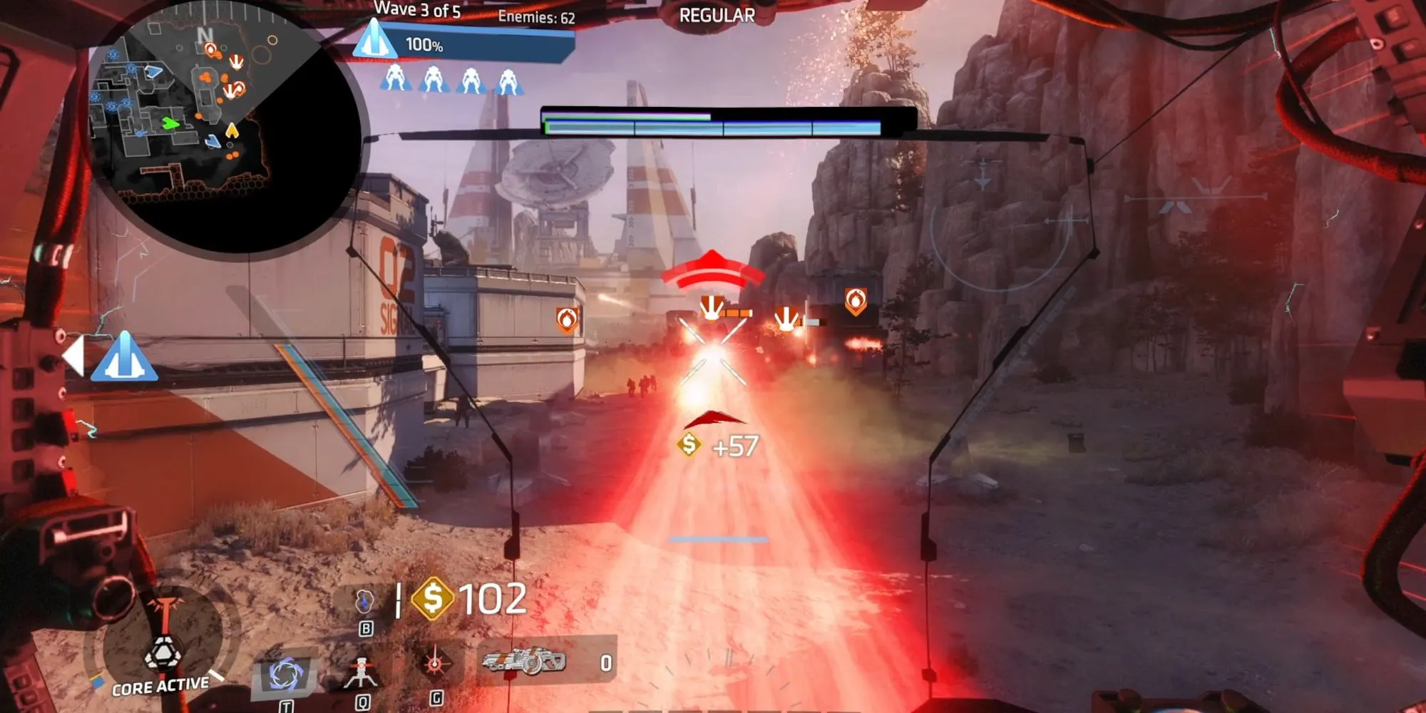 Titan Ion sử dụng kỹ năng Laser Core trong chế độ Frontier Defense của Titanfall 2