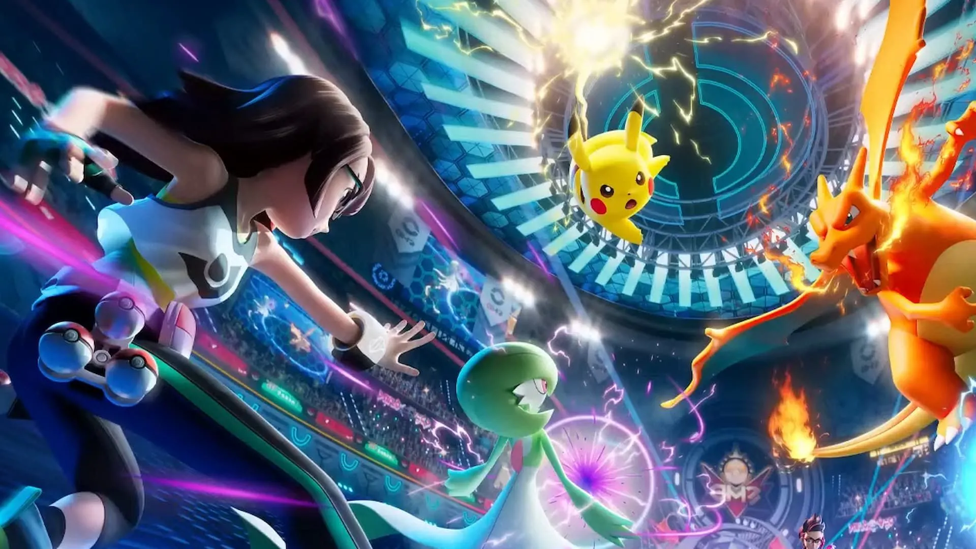 Trận chiến nảy lửa giữa Charizard dạng Mega Evolution và Pikachu dạng Tera trong Pokemon Champions