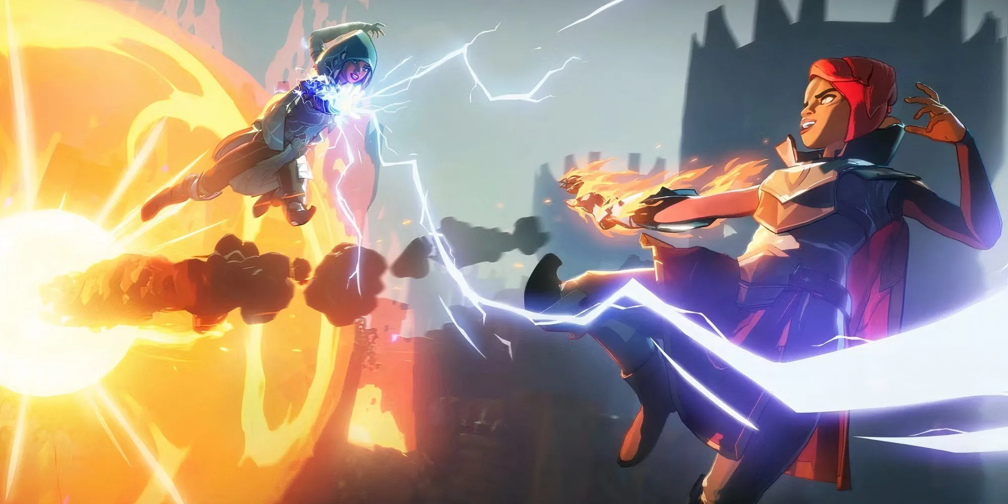Trận chiến phép thuật trên không đầy màu sắc trong Spellbreak