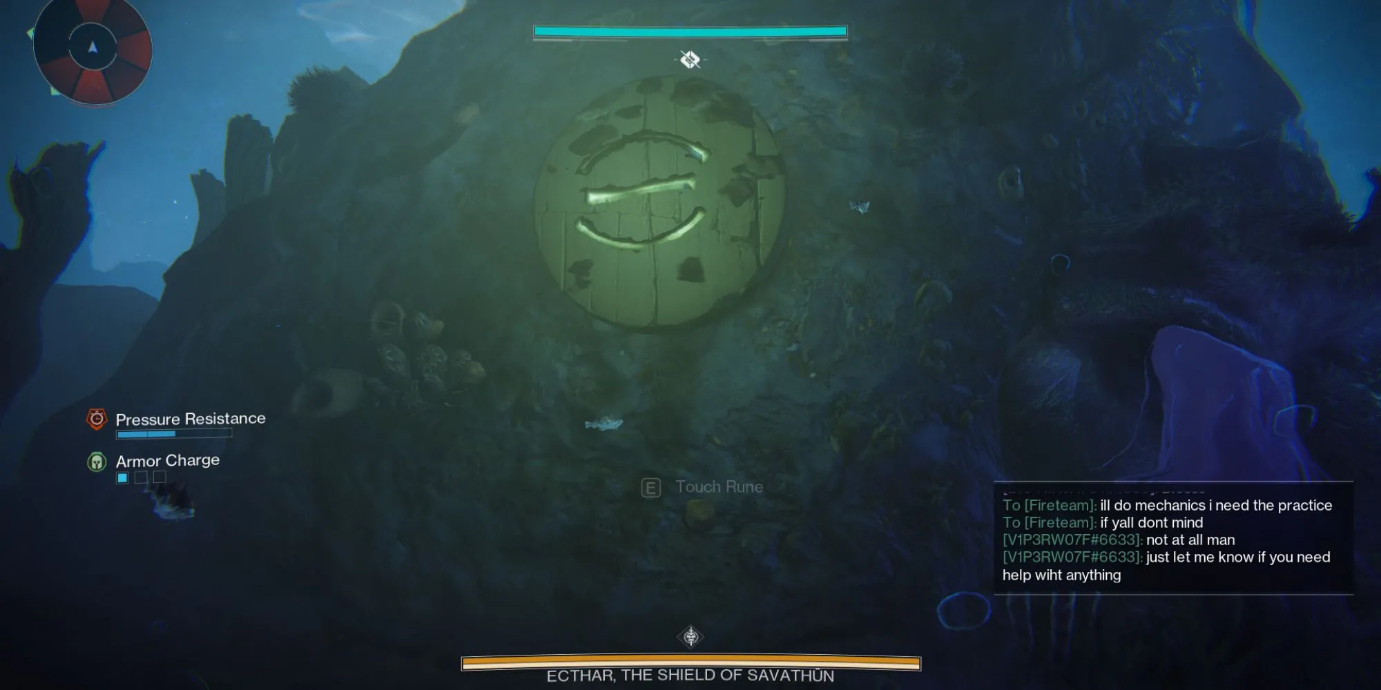 Tương tác với biểu tượng Hive dưới nước trong cơ chế Hồi 2 Ghosts of the Deep