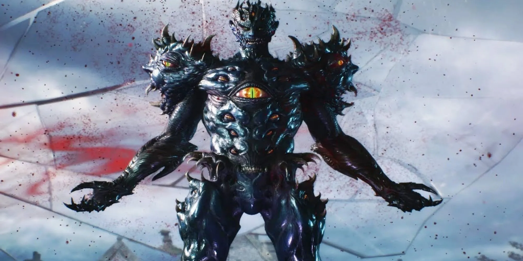 Urizen ngồi trên ngai vàng Qliphoth trong Devil May Cry 5