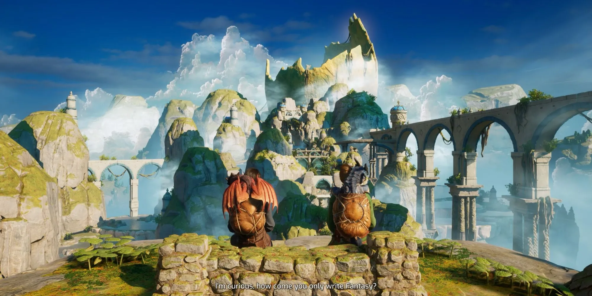 Vị trí băng ghế thứ tư nhìn ra hẻm núi ở Water Temple - Split Fiction