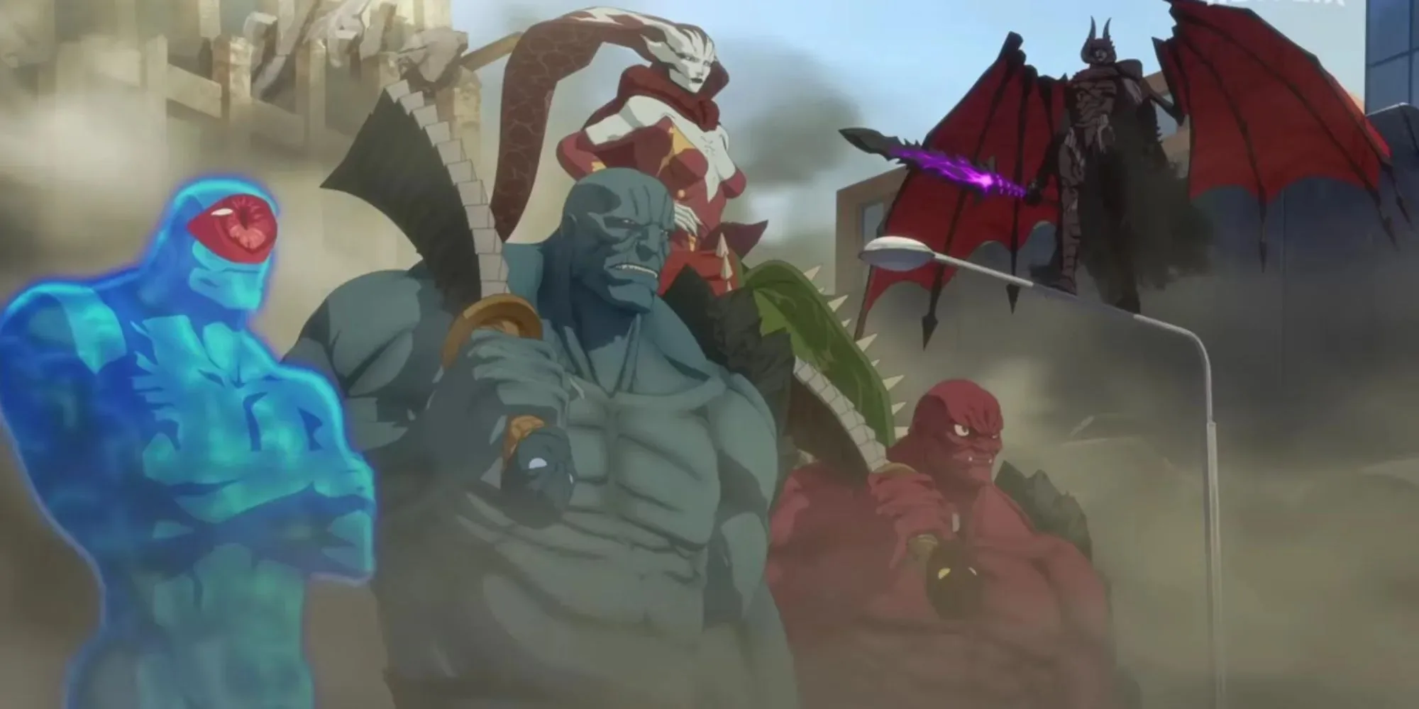 White Rabbit cùng các tay sai quỷ quen thuộc như Agni, Rudra, Echidna trong Devil May Cry Netflix