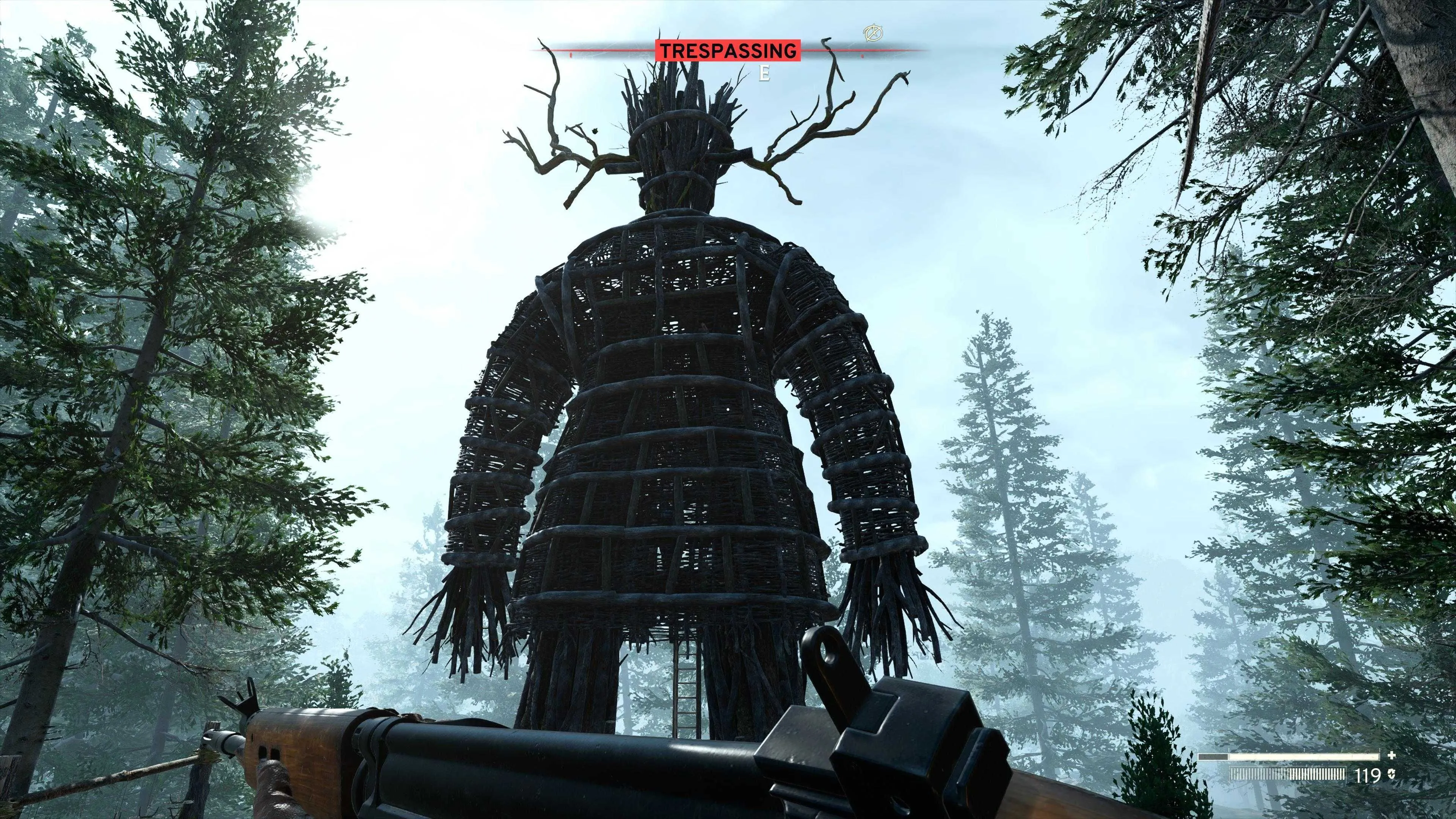 Wicker Man trong Atomfall, một công trình kỳ lạ bằng gỗ