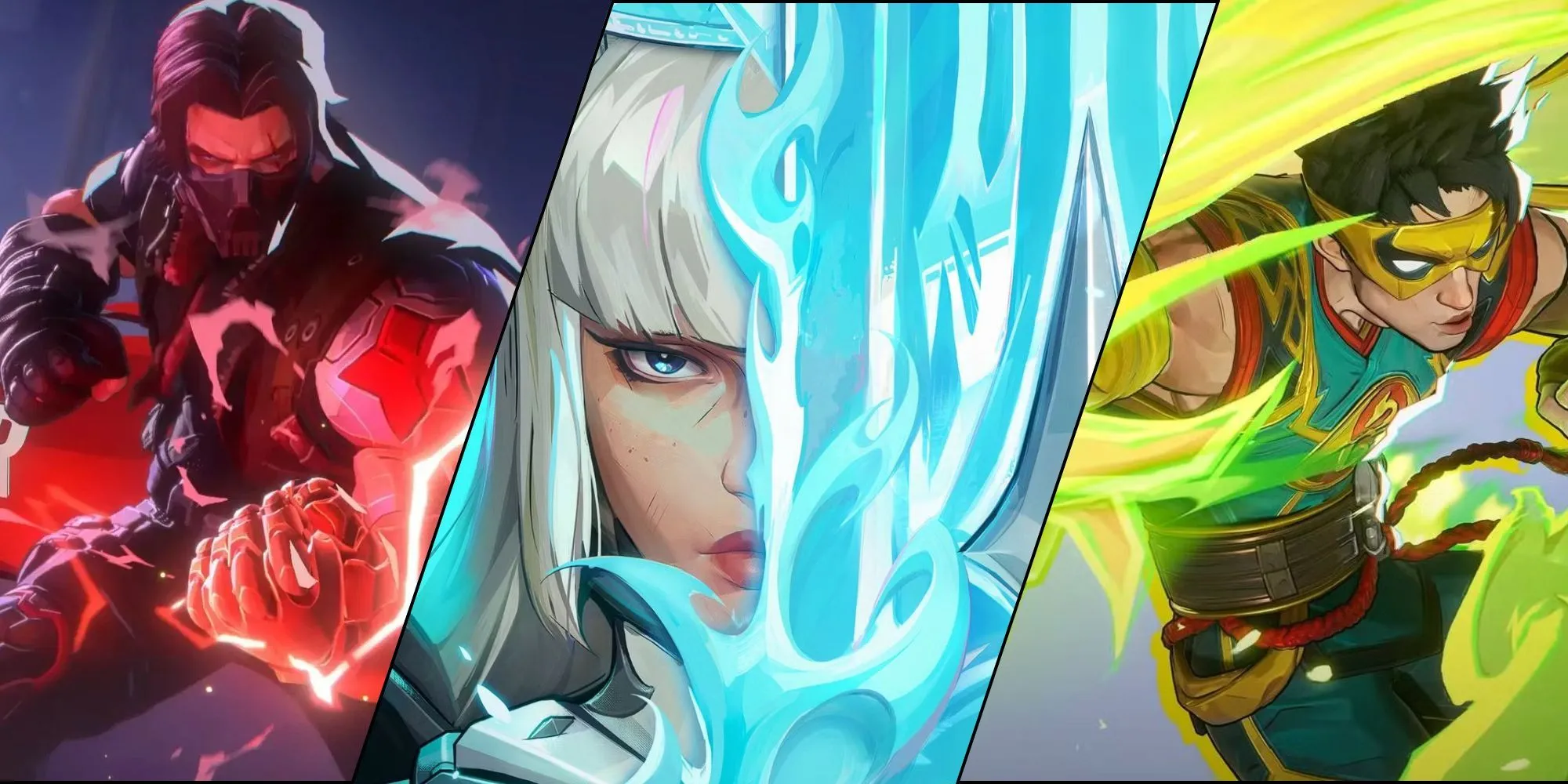 Winter Soldier, Magik và Iron Fist trong Marvel Rivals, minh họa cho các anh hùng đa dạng.