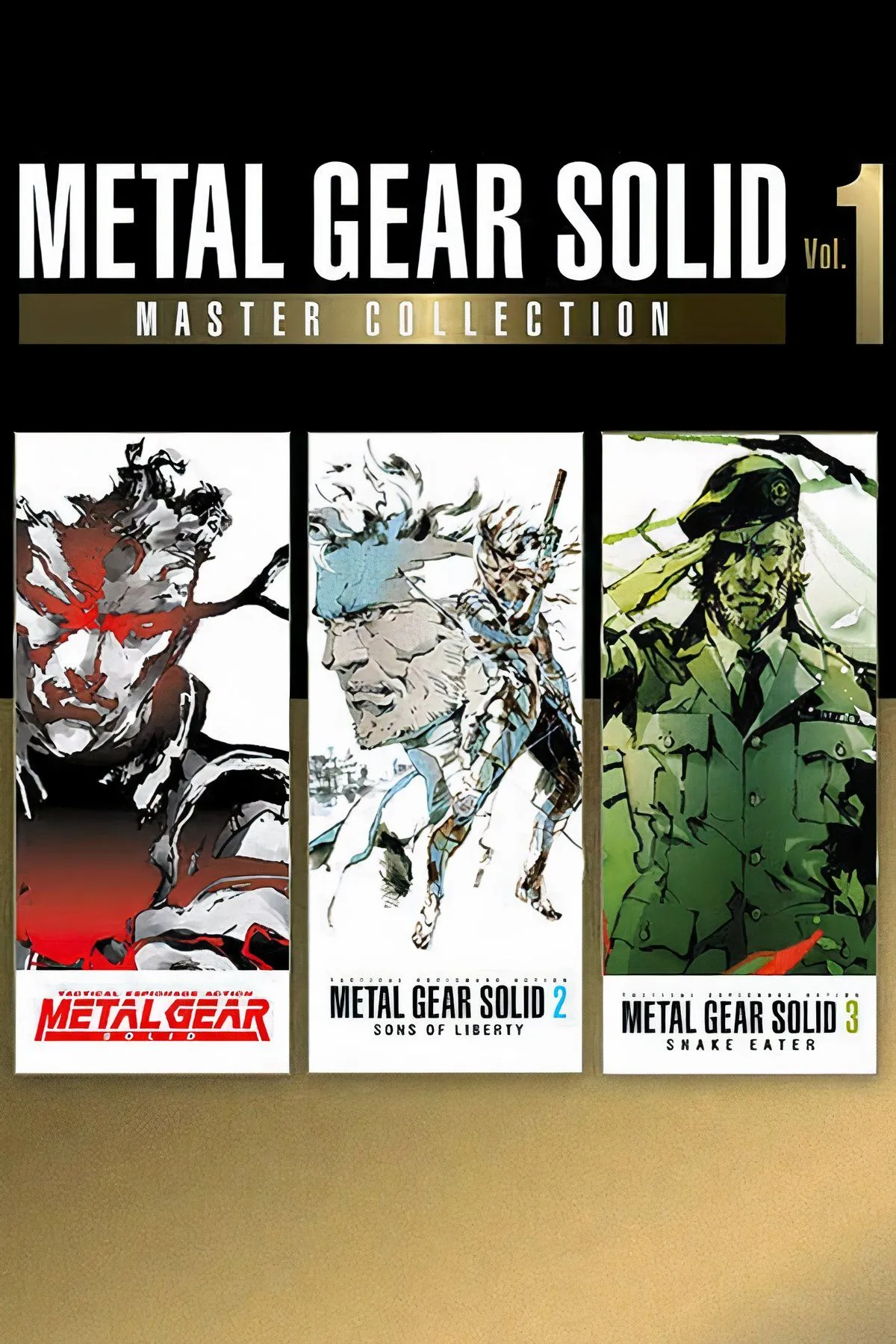 Ảnh bìa bộ sưu tập game hành động lén lút kinh điển Metal Gear Solid Master Collection Vol. 1