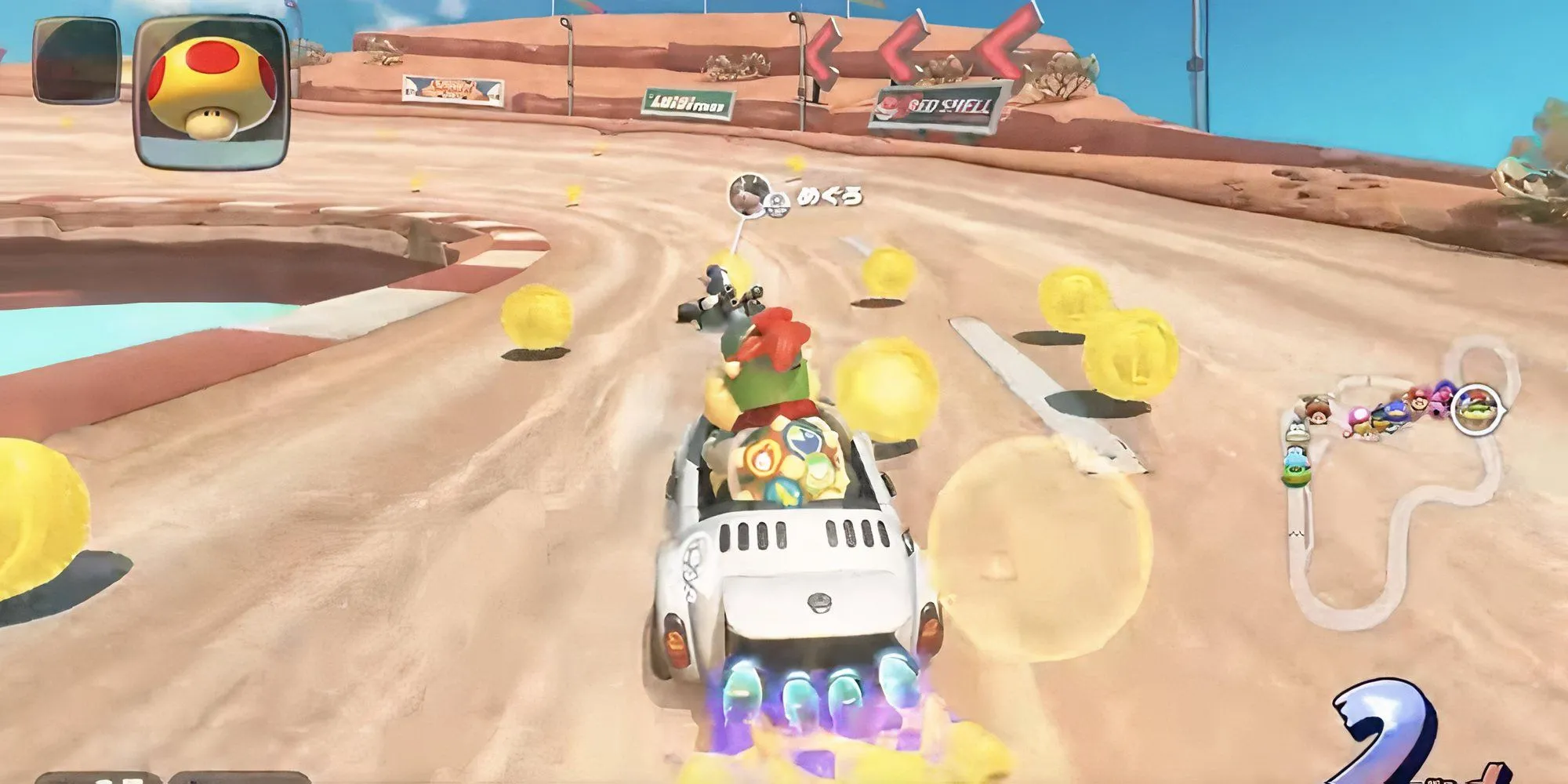 Bằng chứng về chế độ đua ngược: Minimap bị xoay trong quảng cáo mới của Mario Kart World
