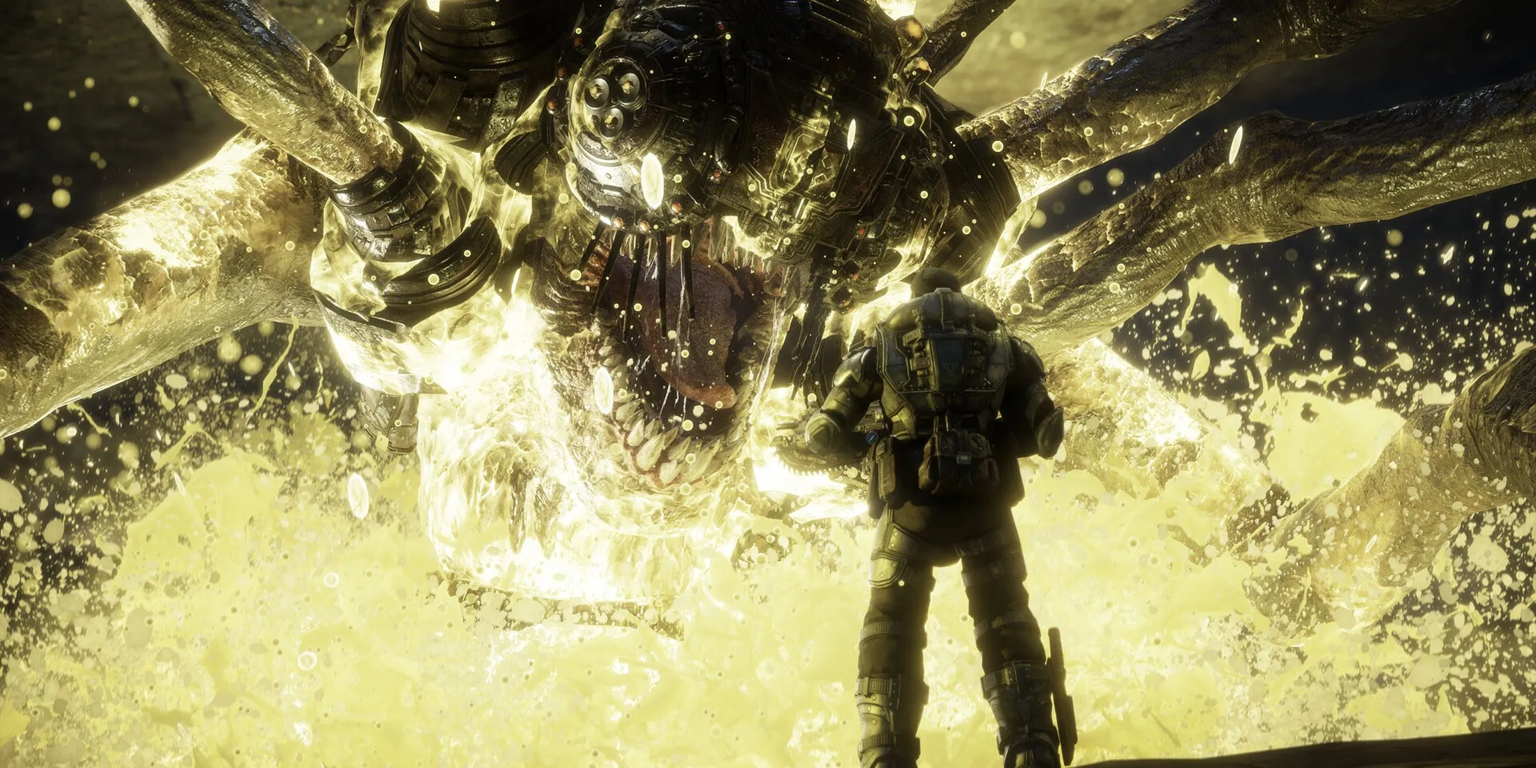 Quái vật Corpser đáng sợ, một trong những kẻ thù biểu tượng của dòng game Gears of War: Reloaded