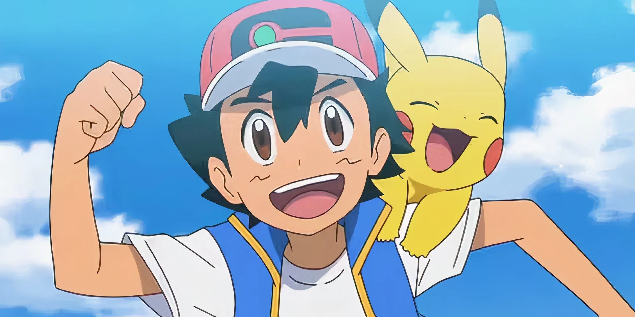 Ash Ketchum cùng Pikachu hân hoan trên hành trình của mình, thể hiện khát vọng trở thành một trong những người giỏi nhất trong thế giới Pokémon.