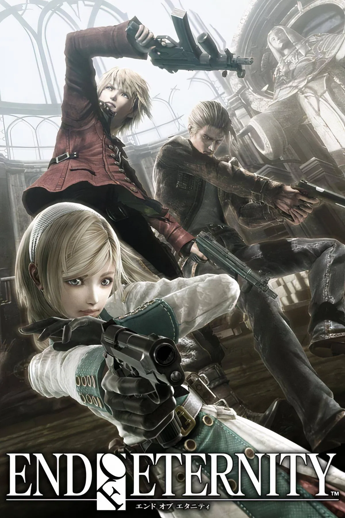 Ba nhân vật chính Zephyr, Leanne và Vashyron trong Resonance of Fate, tựa game JRPG steampunk với gameplay bắn súng phức tạp